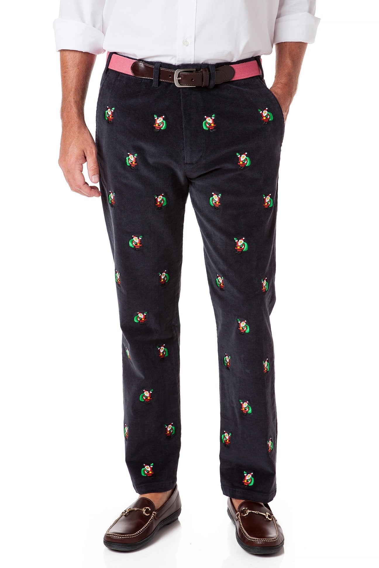 Beachcomber Corduroy Pants for Men - Nantucket Navy Blue Casual Trousers - Perfect for Winter, Christmas & Holiday Outfits