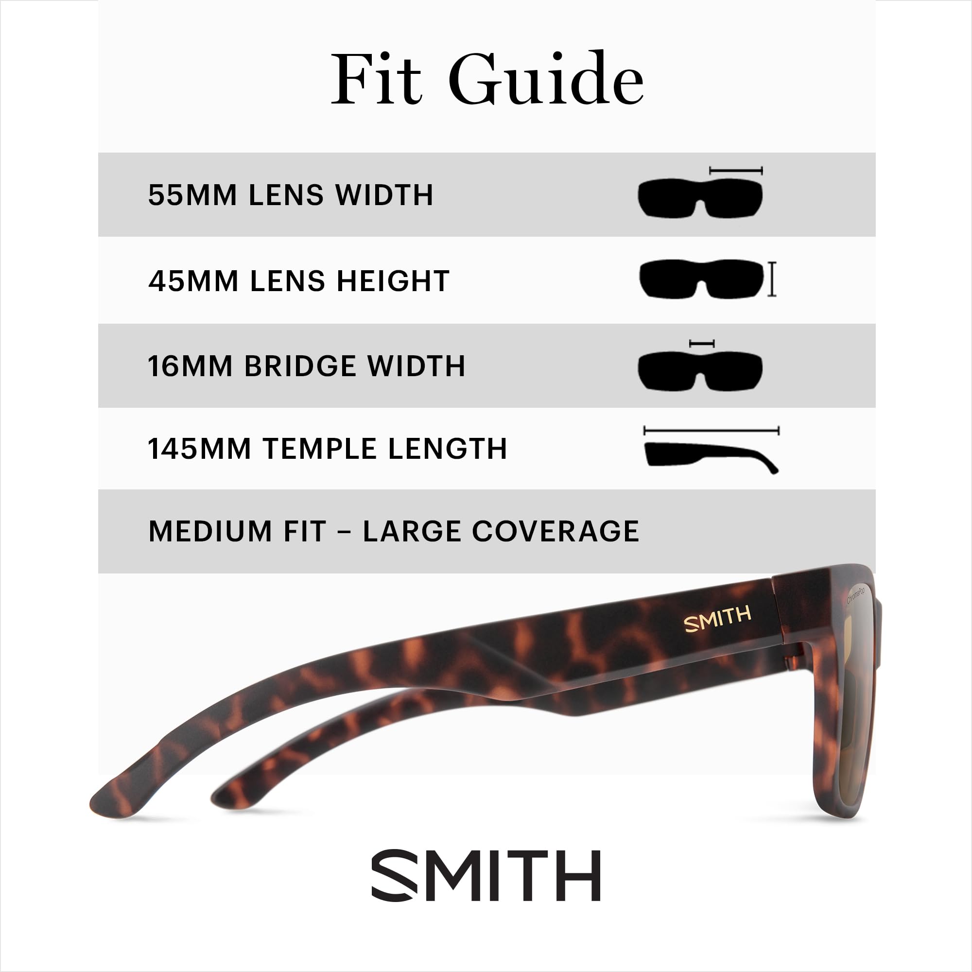 SMITH Lowdown 2 Performance Sports Sunglasses for Running, Cycling & Outdoor Activities - Polarized Matte Tortoise Frame with Brown ChromaPop Lenses - UV Protection for Men & Women - Perfect for Everyday Wear, Hiking & Driving