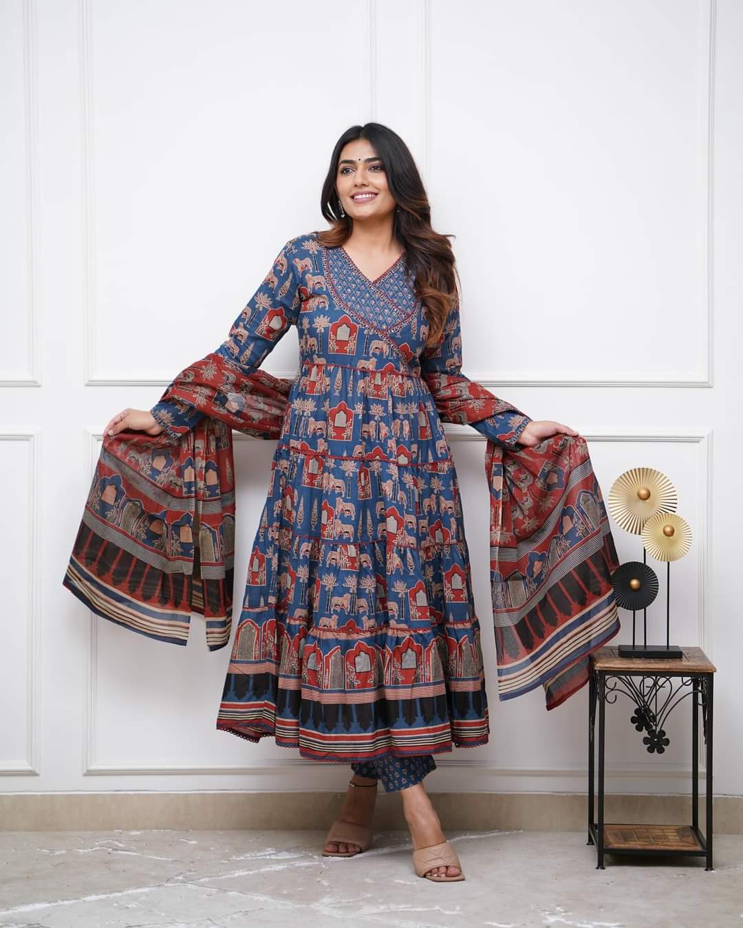 Stylish Blue Ready-to-Wear Pant Suit with Designer Embroidery - Perfect for Weddings, Parties & Formal Events