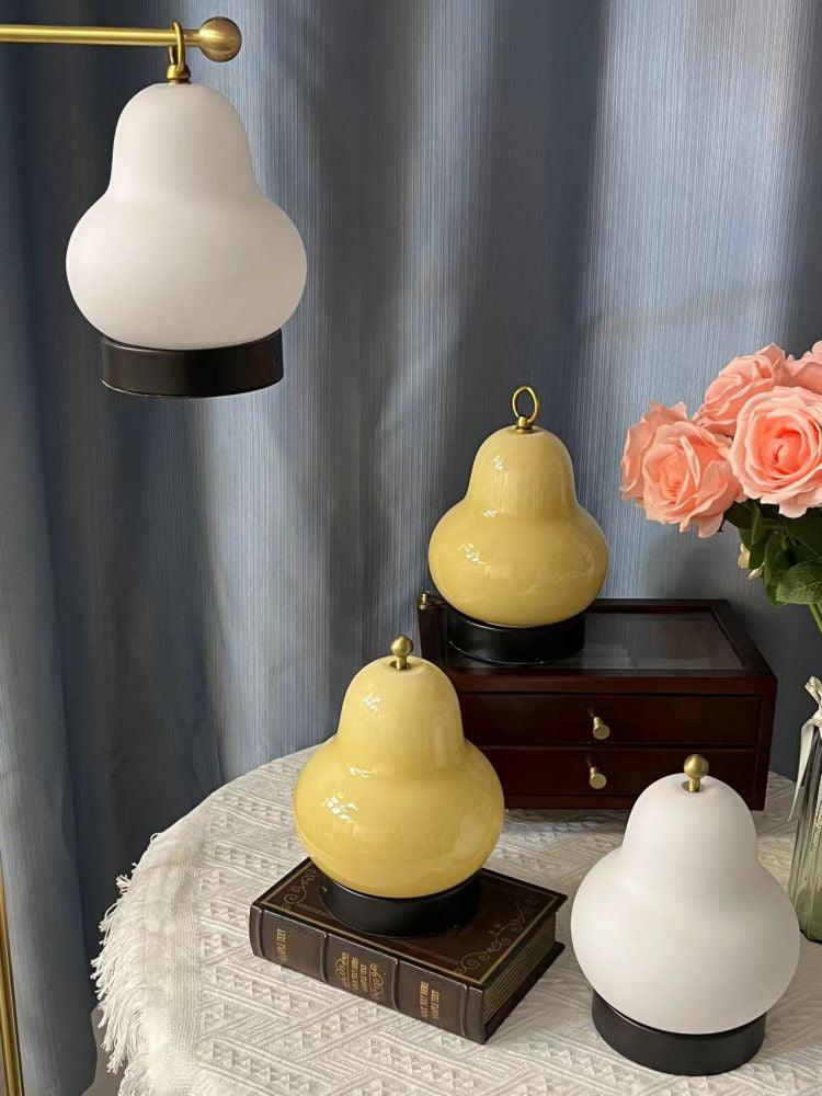 Pear Rechargeable LED Table Lamp with Built-in Battery - Perfect for Bedroom, Office, and Night Reading