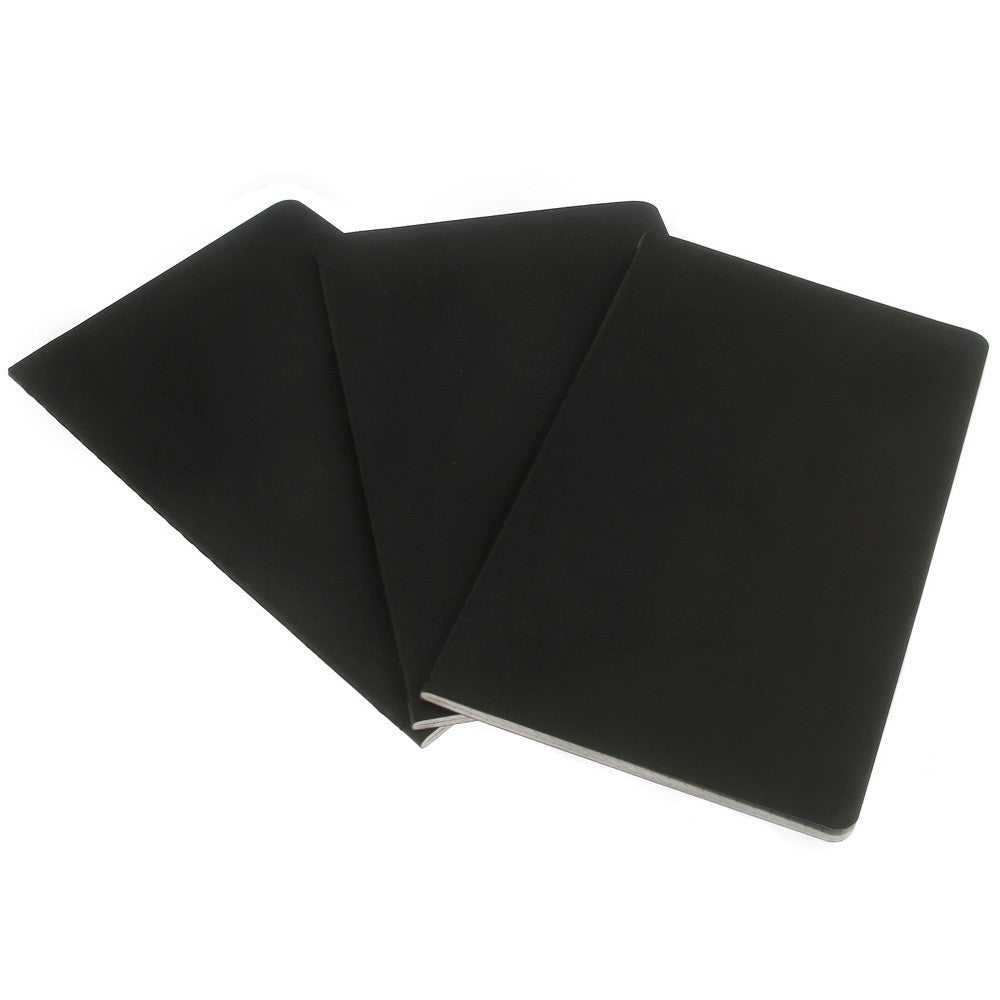 Premium Moleskine Ruled Cahier Journal Set - 3 Pack with Durable Cardboard Cover for Note Taking, Sketching & Daily Planning | Perfect for Students, Artists & Professionals