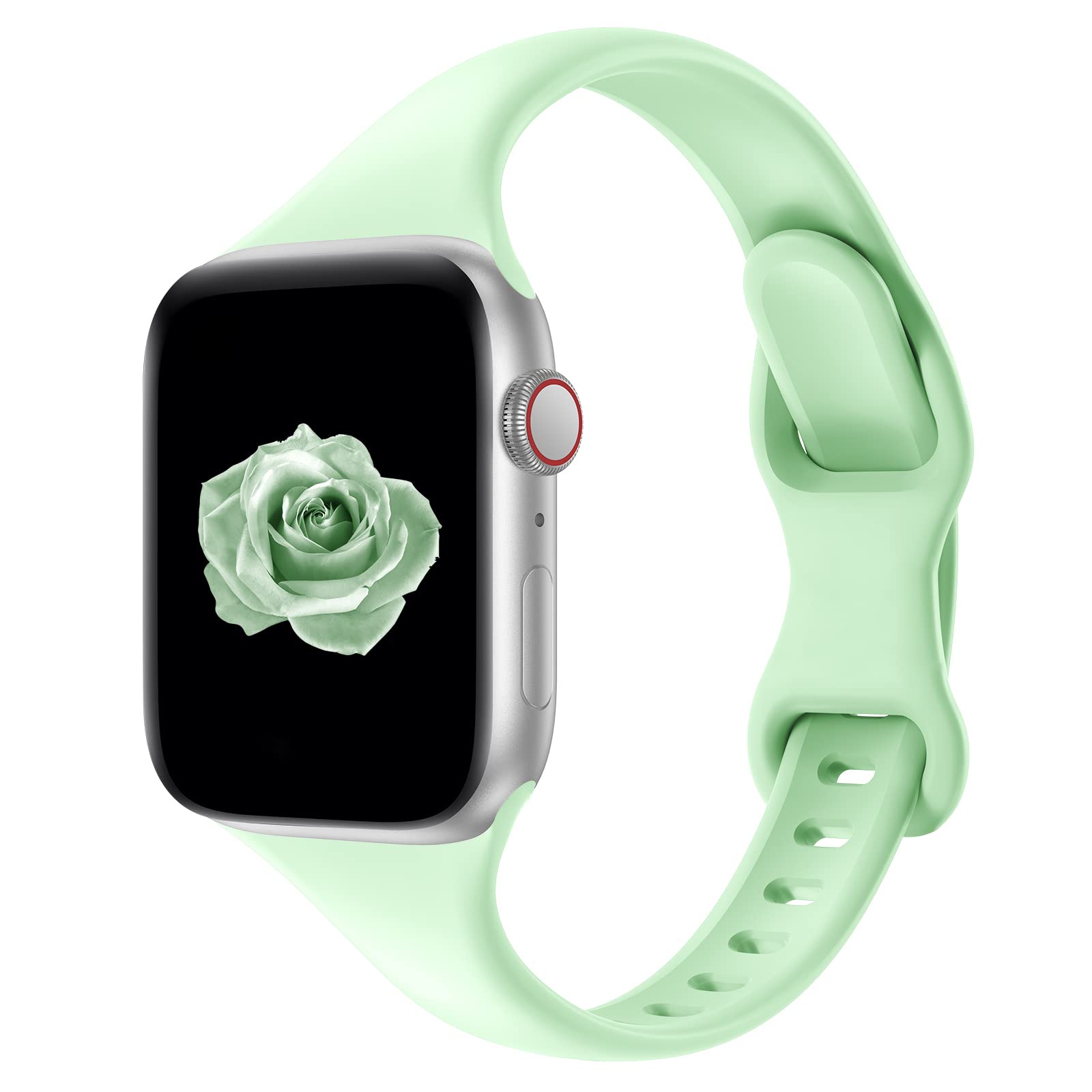 Acrbiutu Slim Thin Narrow Silicone Sport Bands Compatible with Apple Watch 38mm 40mm 41mm 42mm 44mm 45mm 49mm - Replacement Strap for iWatch Series Ultra 8/7/6/5/4/3/2/1 SE - Perfect for Workouts, Running & Everyday Wear for Women & Men