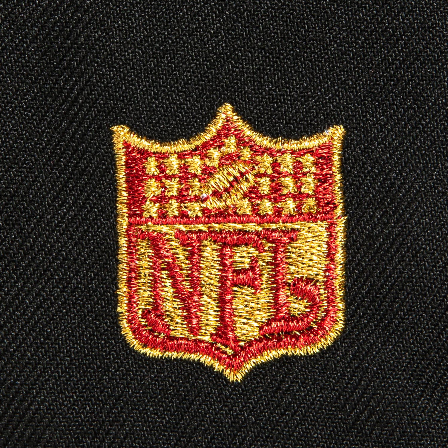 New Era 59Fifty San Francisco 49ers NFL Patch Word Hat - Black, Red & Gold - Official Licensed Snapback Baseball Cap for Men & Women - Perfect for Football Games, Tailgating & Sports Fan Gifts