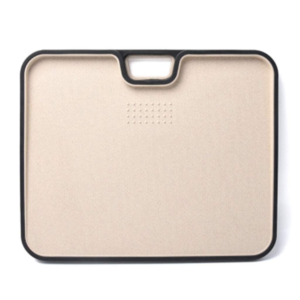 Eco-Friendly Wheat Straw Cutting Board with Anti-Slip Slope & Juice Groove - Double-Sided for Chopping, Grinding Garlic/Ginger - Random Colors - Perfect for Kitchen, Camping & RV Use