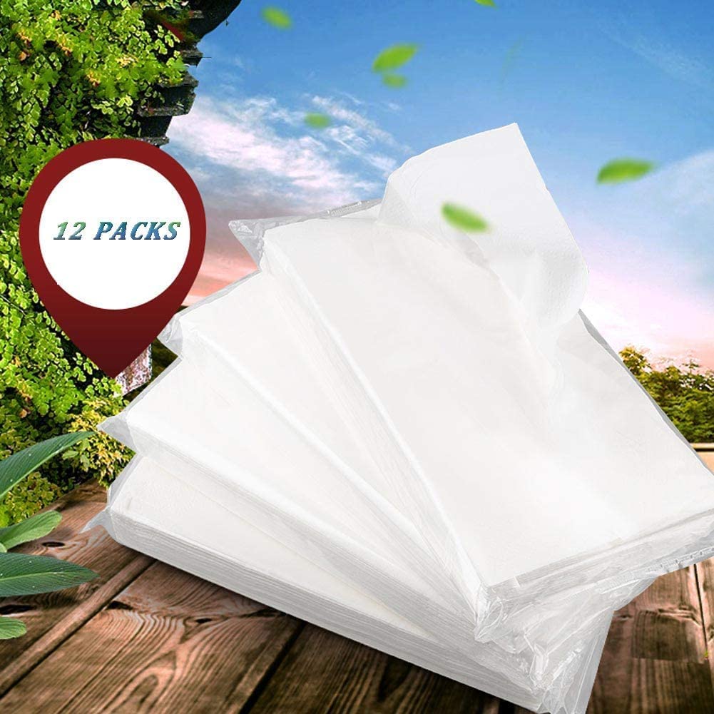 Premium Soft 2-Ply Facial Tissues - 6 Travel Packs (600 Pulls, 1200 Sheets) | Car Tissue Refill & Purse Essentials | Disposable Face Towels for On-the-Go, Office, Travel & Daily Use