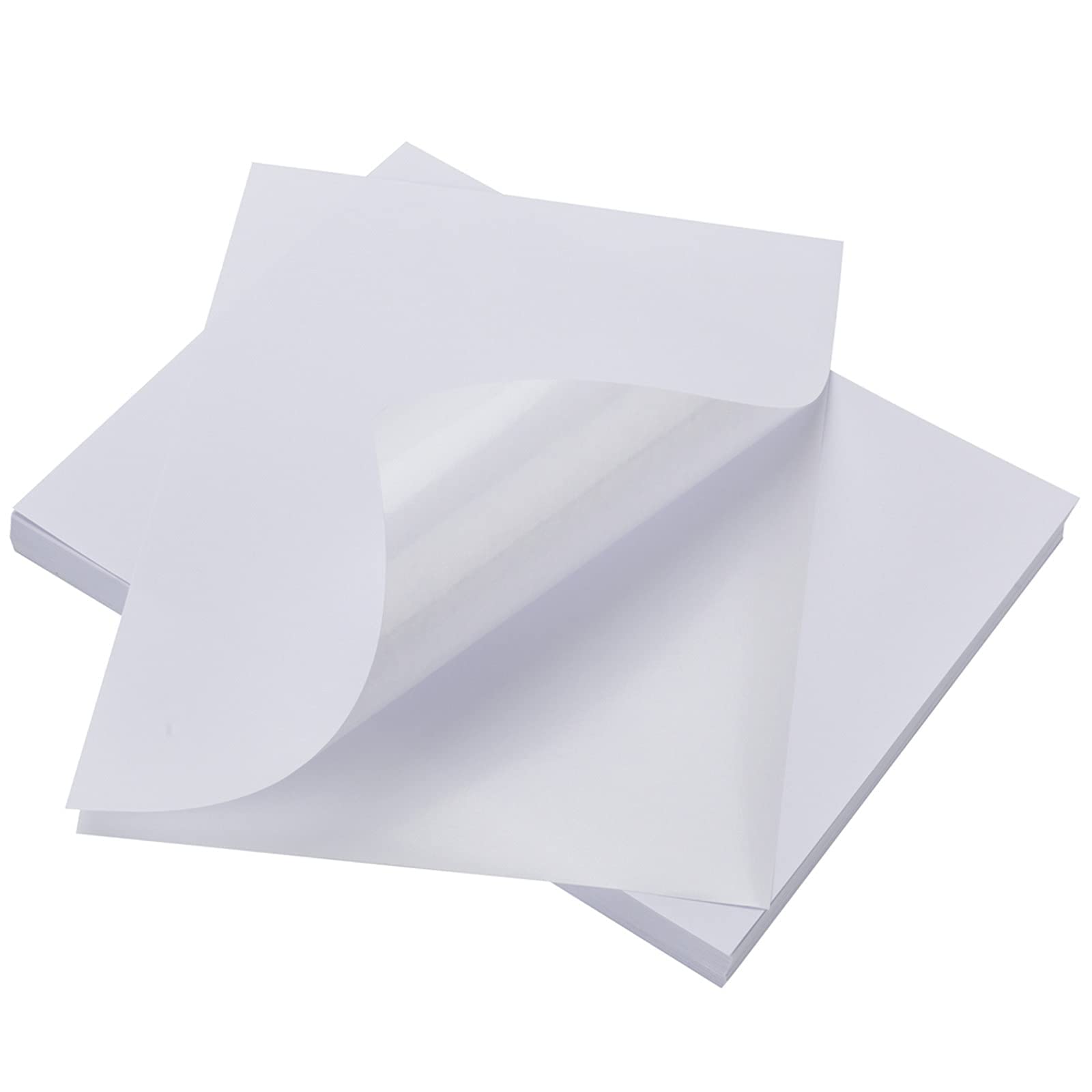 LabelMore 8.5 x 11 Inch Full Sheet Sticker Labels for Laser & Inkjet Printers - 5000 White Mailing & Shipping Labels - Perfect for Packages, Envelopes & Business Mailings
