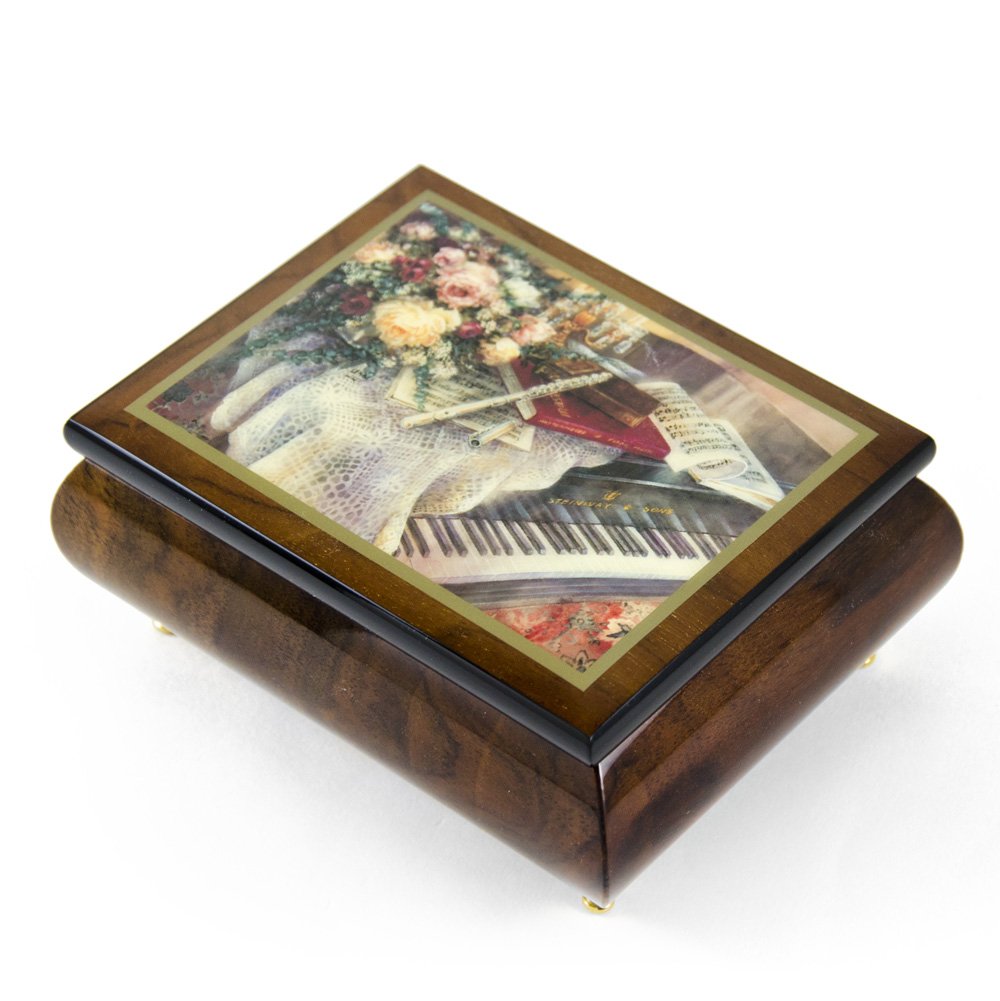 Handmade Ercolano Music Box with Harmonic Duet by Lena Liu - Christmas Gift, 12 Days of Christmas Song - Perfect for Holiday Decor, Wedding Favors & Collectors
