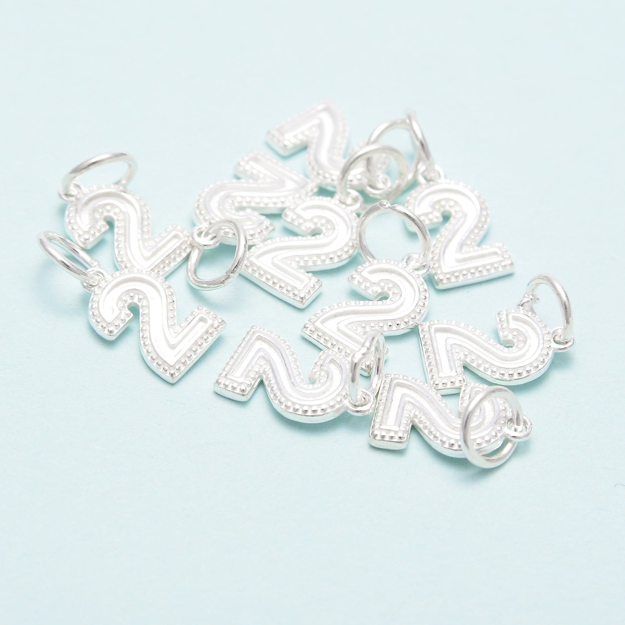 925 Sterling Silver Number 0-9 Pendant Charms (8x10mm, 6-Piece Set) - Perfect for Jewelry Making, DIY Crafts, and Personalized Gifts