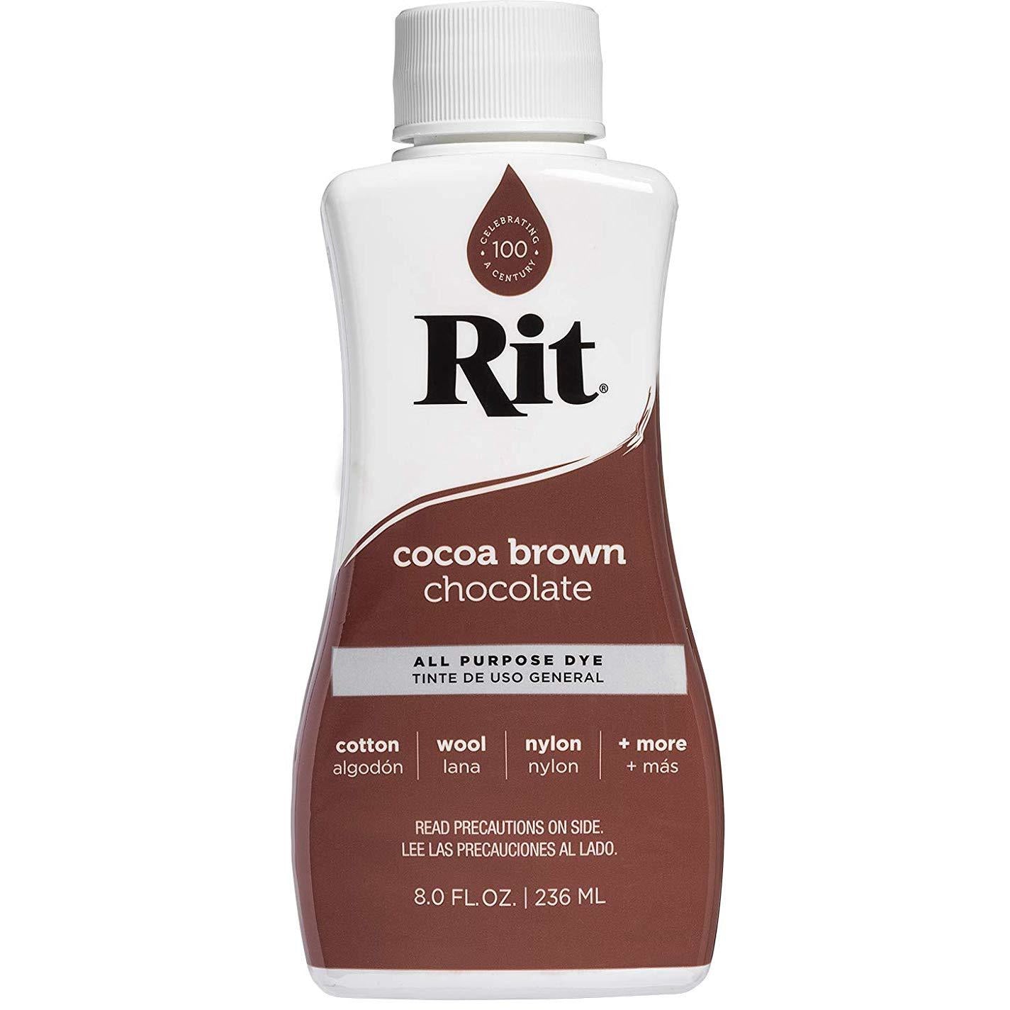 RIT All-Purpose Liquid Fabric Dye - 8 Fl. Oz (237ml) for Clothes, Shoes & Home Decor - Perfect for DIY Projects, Tie-Dye & Fabric Restoration