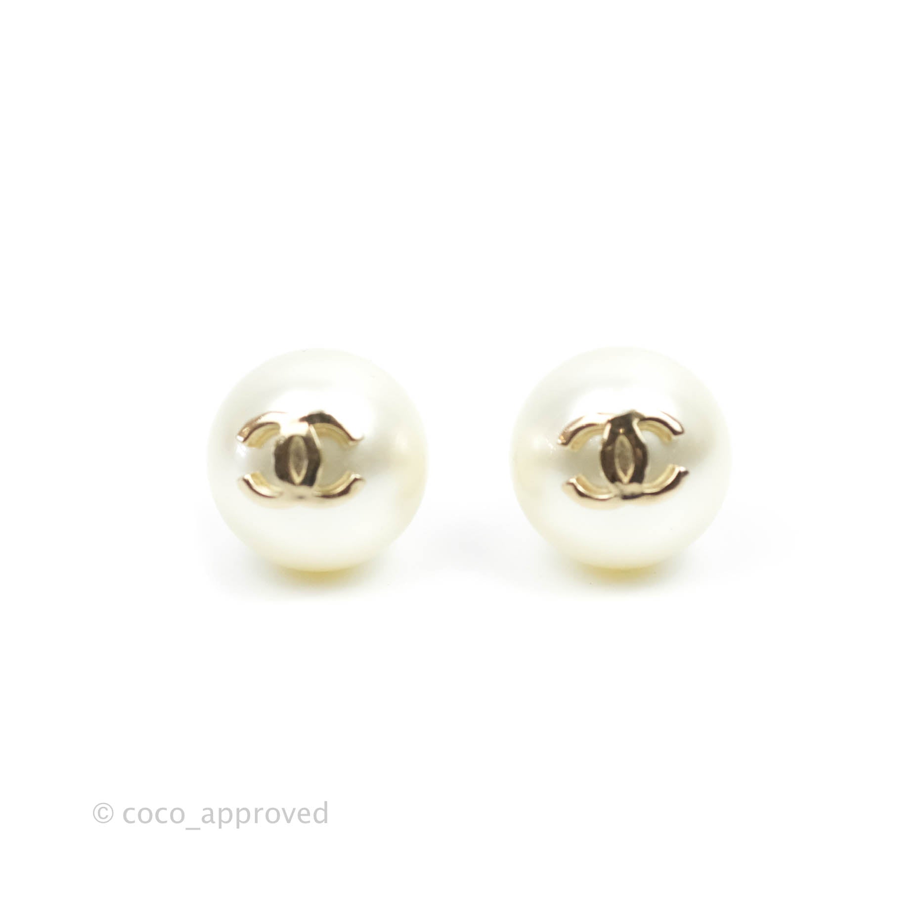 Chanel CC Crystal Earrings for Women - 19V Gold Tone Fashion Jewelry - Perfect for Parties, Weddings & Special Occasions