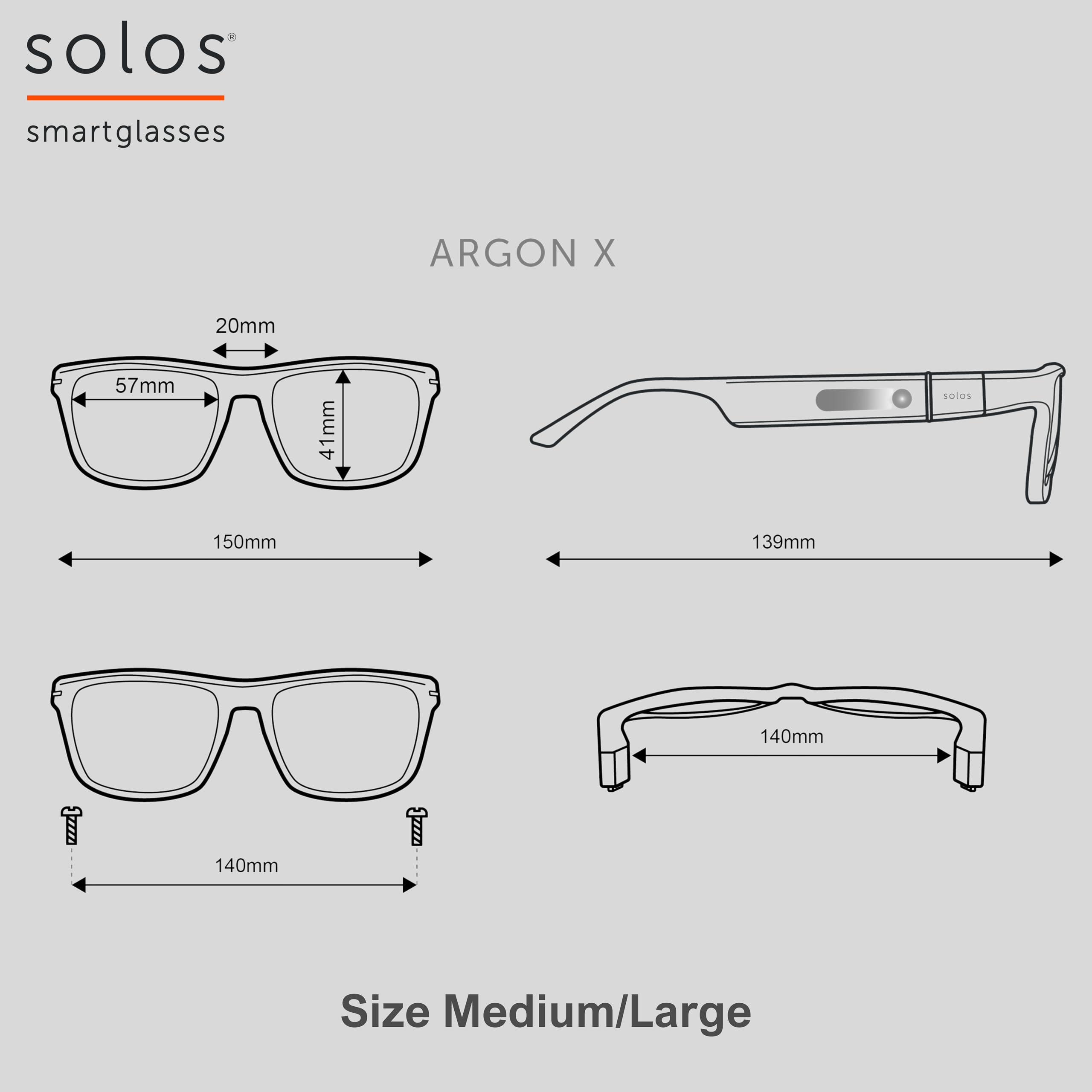 SOLOS Smart Glasses AirGo™ 3 Argon X - Metallic Gray Bluetooth Sunglasses with ChatGPT, Stereo Speakers & Blue Light Blocking | USB-C Charging | iOS/Android Compatible | Perfect for Workouts, Driving & Digital Detox