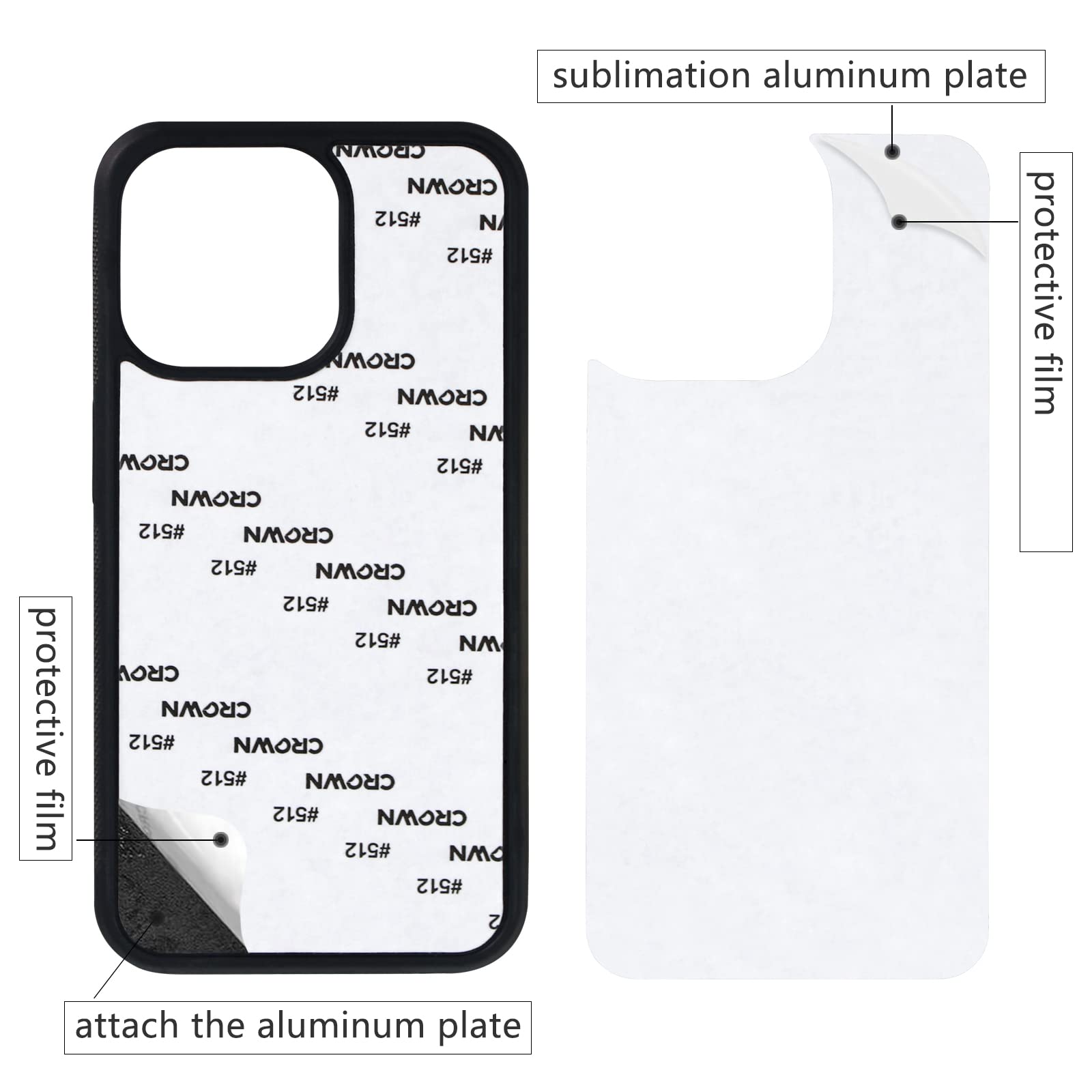 5-Pack Sublimation Phone Case for iPhone 13 Mini 5.4 Inch - Printable Blank Phone Covers for DIY Customization - Perfect for Personalized Gifts, Photo Printing & Creative Projects