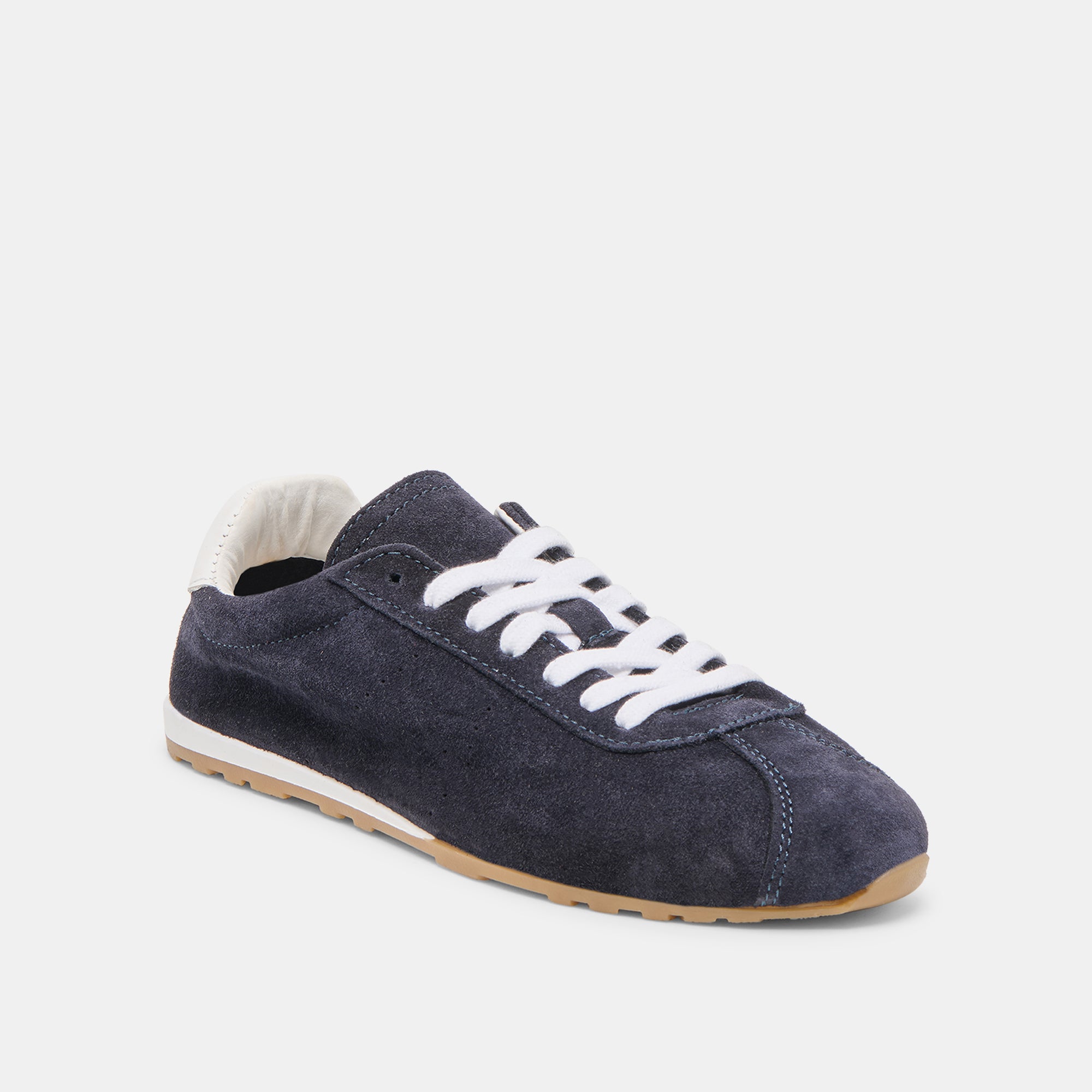 SERINA Women's Navy Suede Sneakers - Comfortable Casual Walking Shoes for Everyday Wear, Gym, and Travel