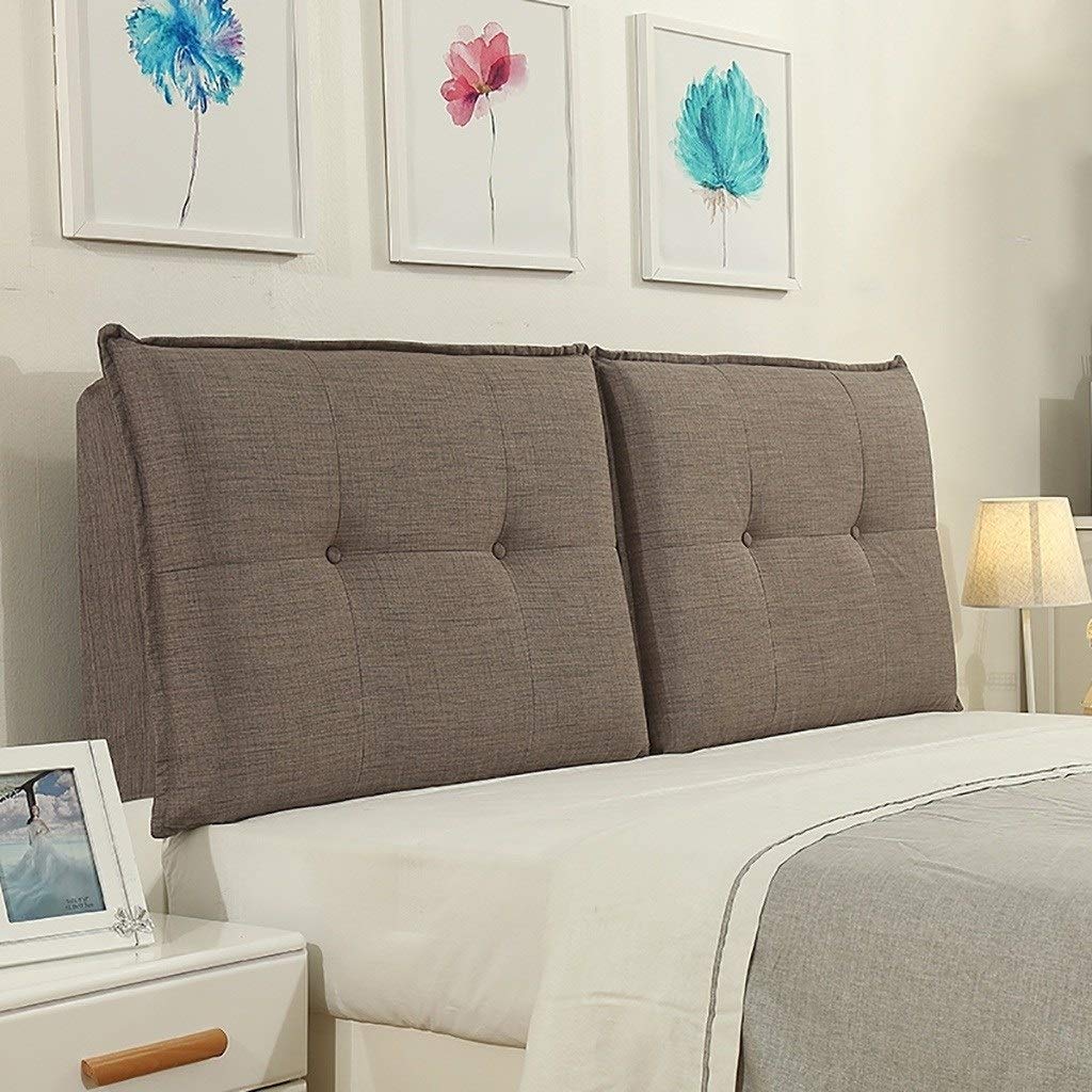 GDHSALE Large Soft Bedside Pillow with Headboard - Backrest Cushion for Lumbar Support, Reading Pillow with Detachable Cover, 6 Solid Colors (Dark Gray, 110x60cm) - Perfect for Bed, Sofa, Floor Sitting & Relaxation