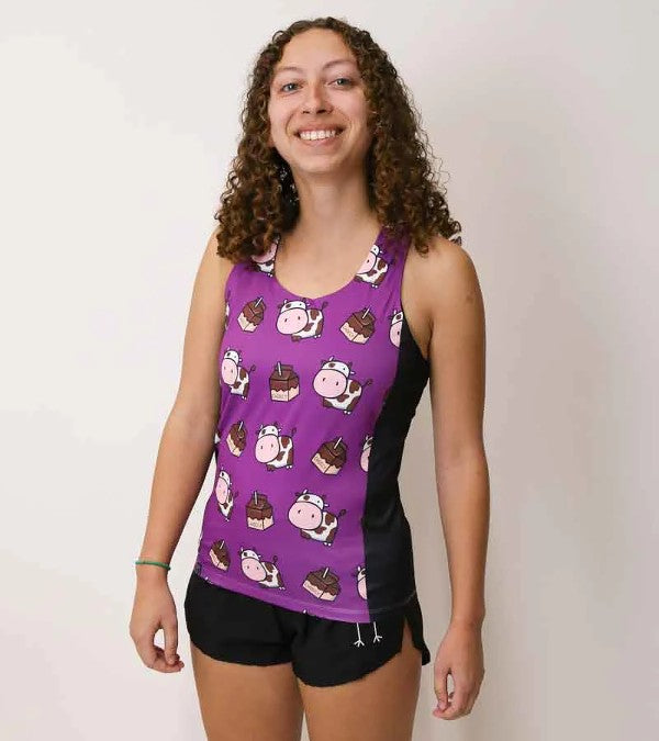ChicknLegs Performance Singlet for Women - Breathable Workout Tank Top - Gym, Running & Yoga Activewear