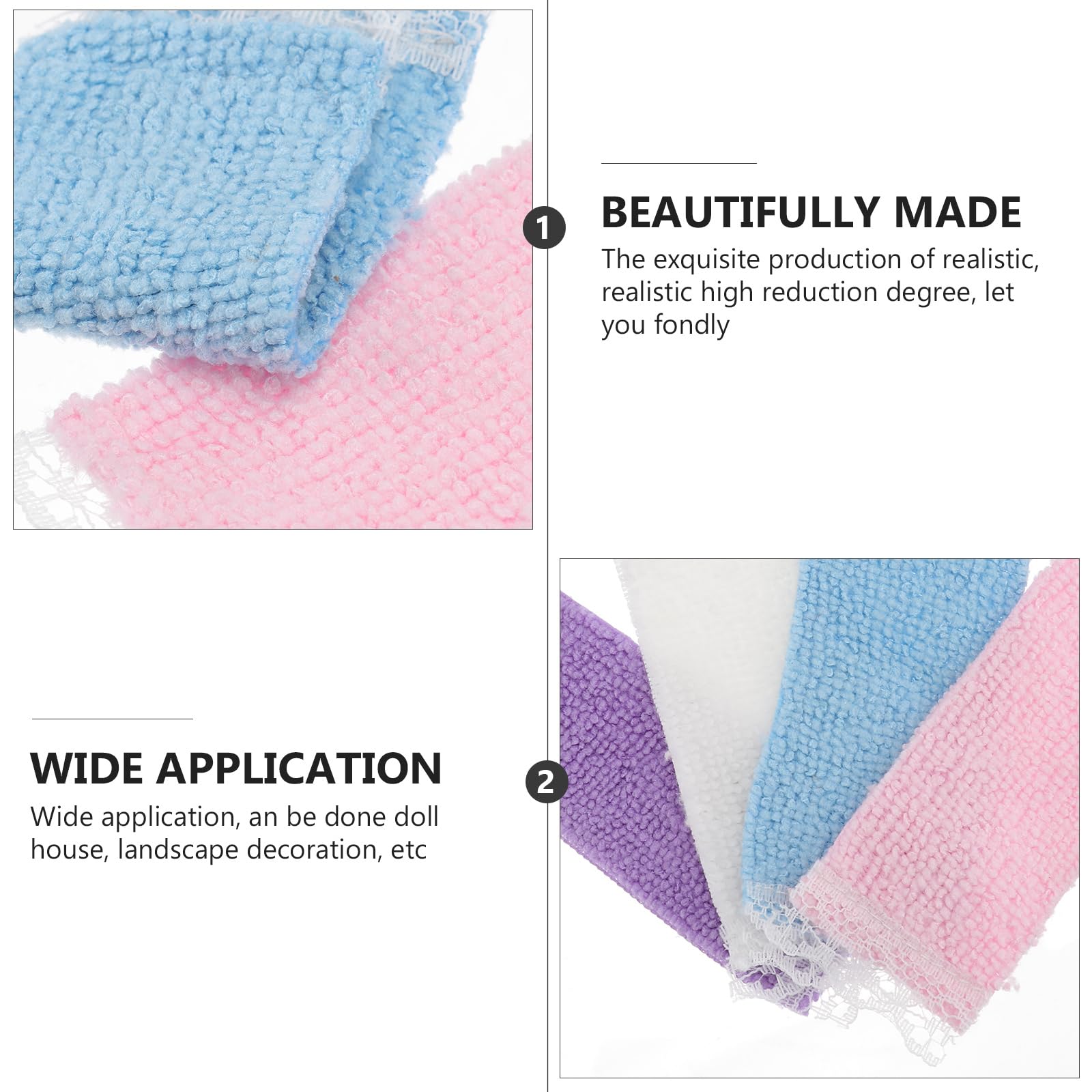 Miniature Dollhouse Bathroom Towels - DIY Accessories for Kids Play & Decor
