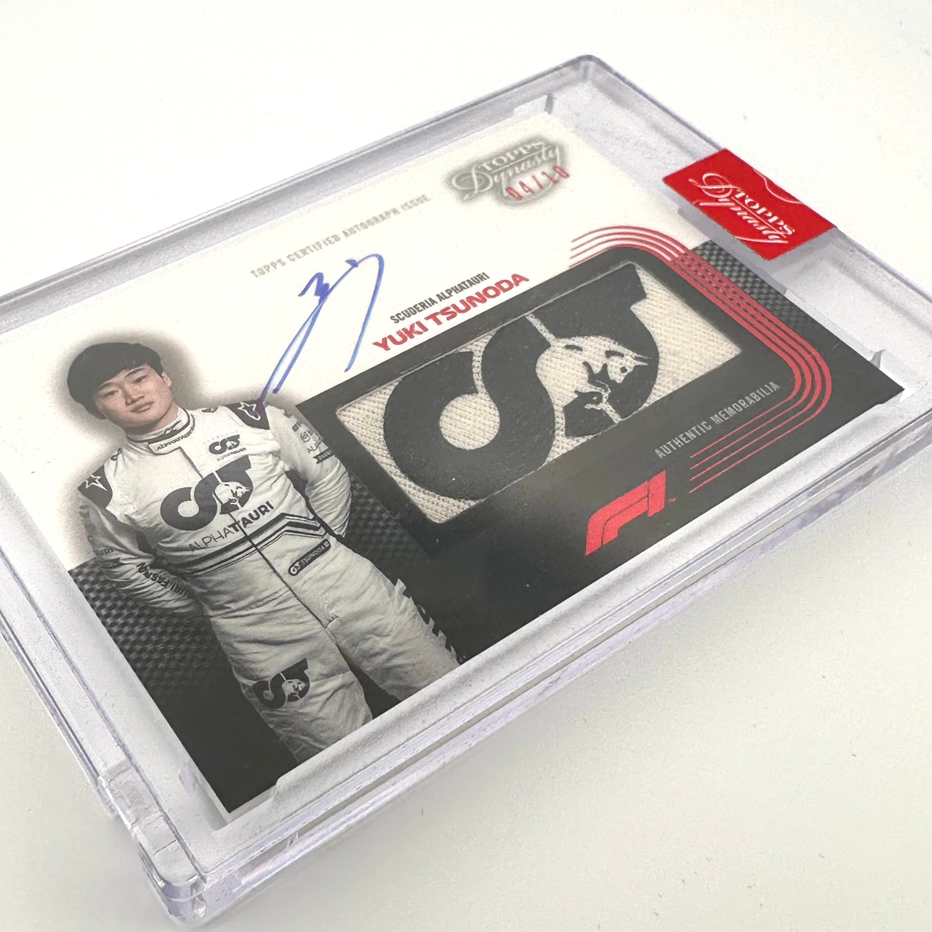 2022 Topps Dynasty F1 Yuki Tsunoda #DAF YT Auto Racing Glove Relic Card - Collectible Memorabilia for Formula 1 Fans & Sports Card Enthusiasts - Perfect for Display, Trading, and Gifting