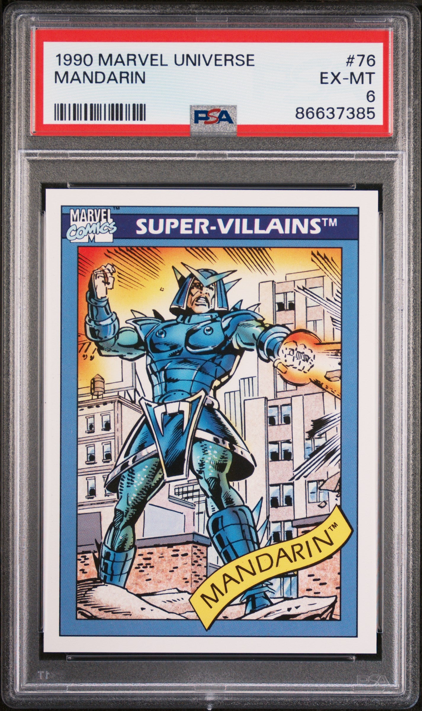 1990 MARVEL UNIVERSE MANDARIN #76 PSA 6 Graded Trading Card - Rare Collectible for Marvel Fans & Comic Book Enthusiasts - Perfect for Display, Investment & Nostalgic Collection