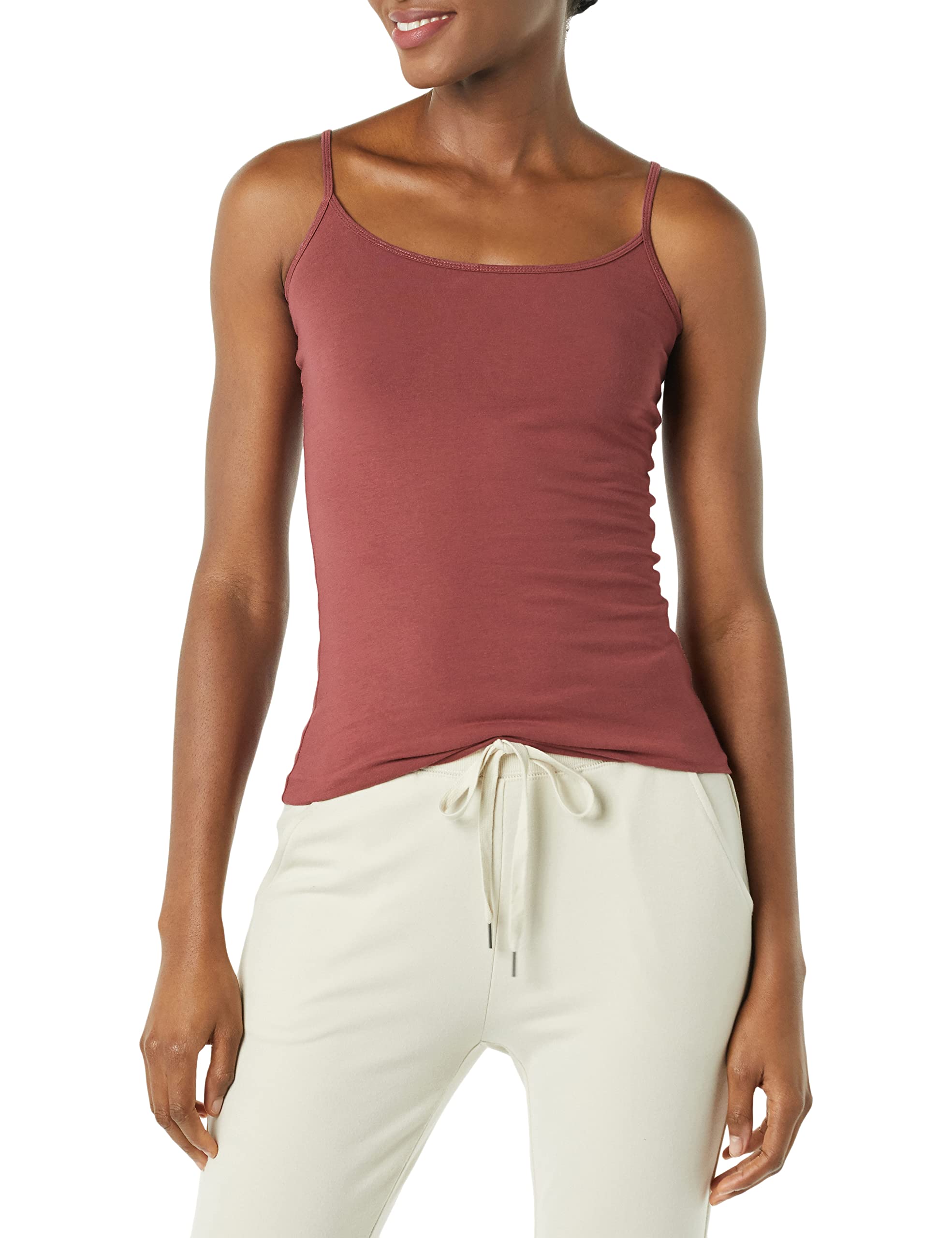 Amazon Essentials Women's Slim-Fit Camisole Top - 4 Pack | Soft Stretchy Basic Tank Tops for Layering, Sleepwear & Everyday Wear