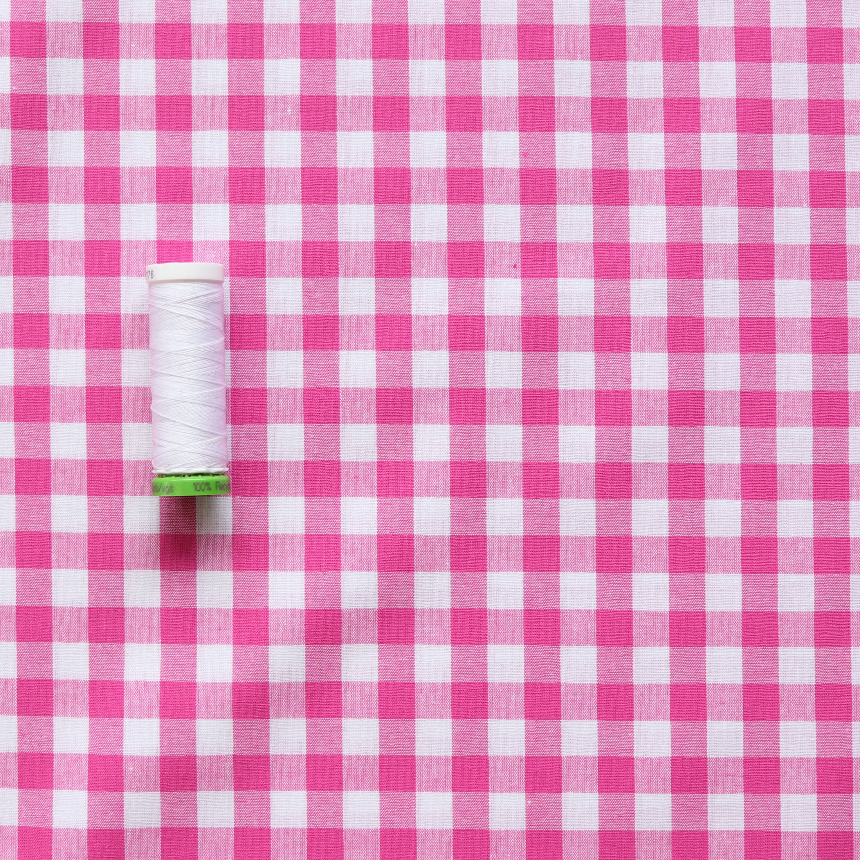 Gingham Yarn-Dyed Cotton Fabric - Hot Pink Checkered Material for DIY Crafts, Quilting & Home Decor