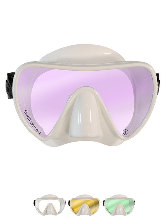 Fourth Element Scout Mask - Premium Snorkeling & Diving Face Mask for Adults (White) - Perfect for Ocean Adventures, Pool Training & Water Sports