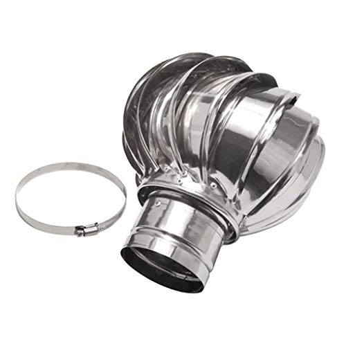 Rotating Chimney Cowl Cap 160mm - Anti-Downdraught Spinner for Most Standard Chimney Pots | Weatherproof & Ventilation Improvement | Perfect for Homes, Cabins & Outdoor Fireplaces