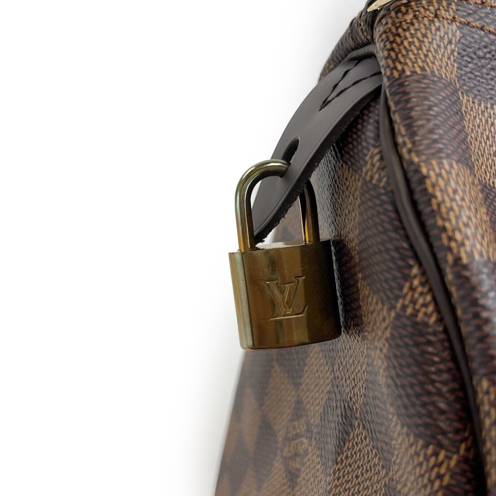 Authentic Louis Vuitton Damier Ebene Speedy 25 Brown Crossbody Bag - Perfect for Work, Travel & Everyday Luxury Fashion Accessory