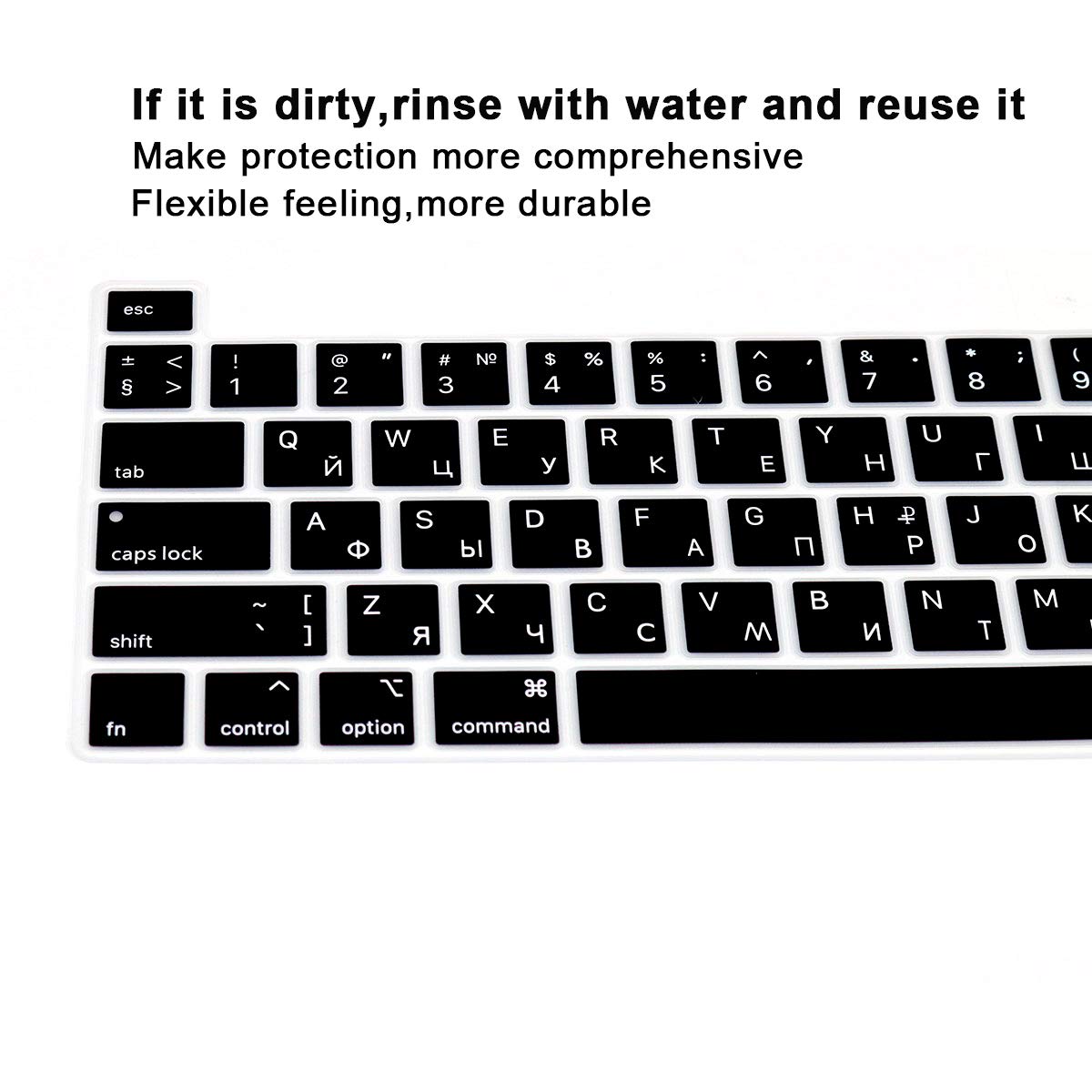 Russian Language Silicone Keyboard Cover for MacBook Pro 16