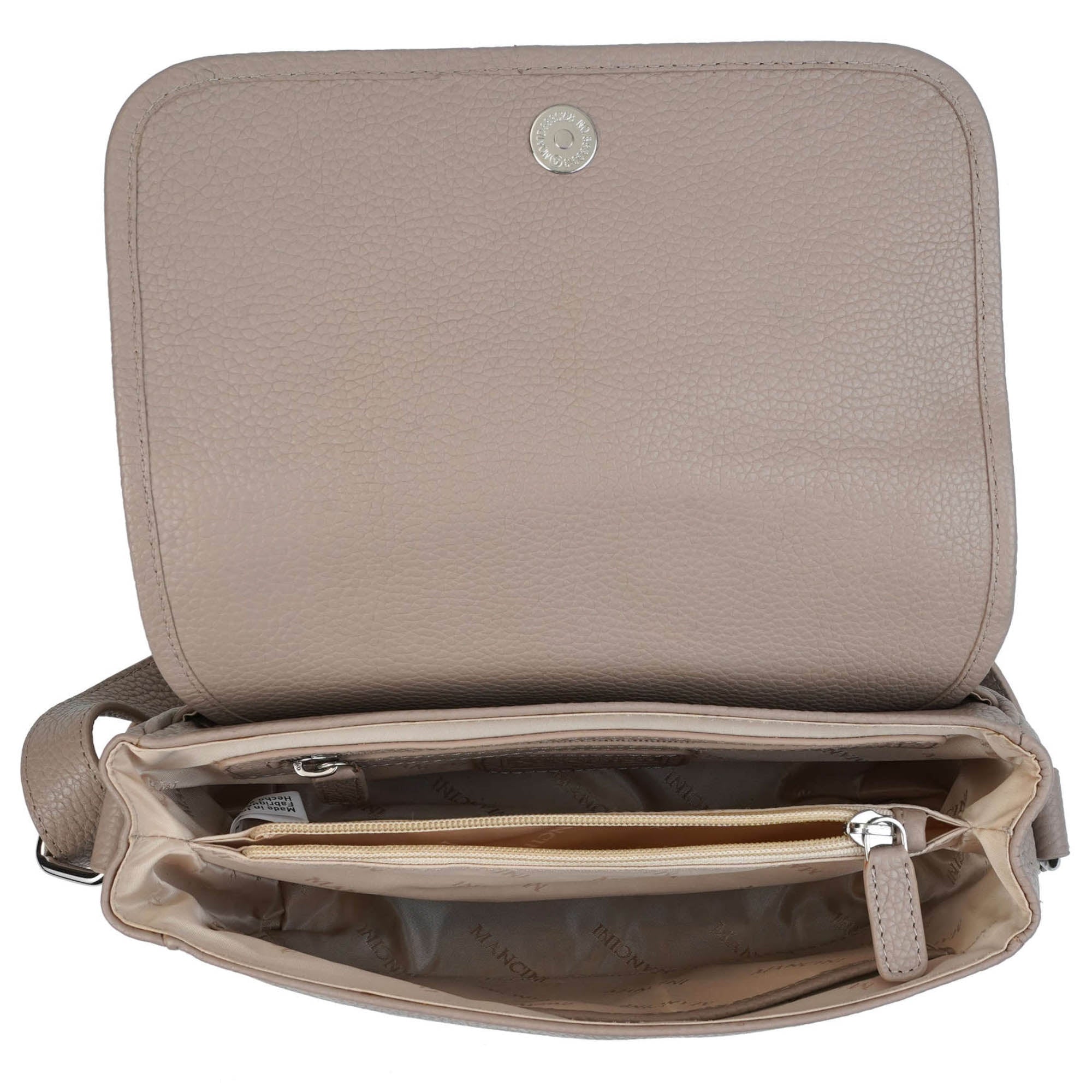 Mancini Pebbled Leather Kimberly Flap Closure Handbag for Women - Stylish Crossbody Purse for Work, Travel & Everyday Use