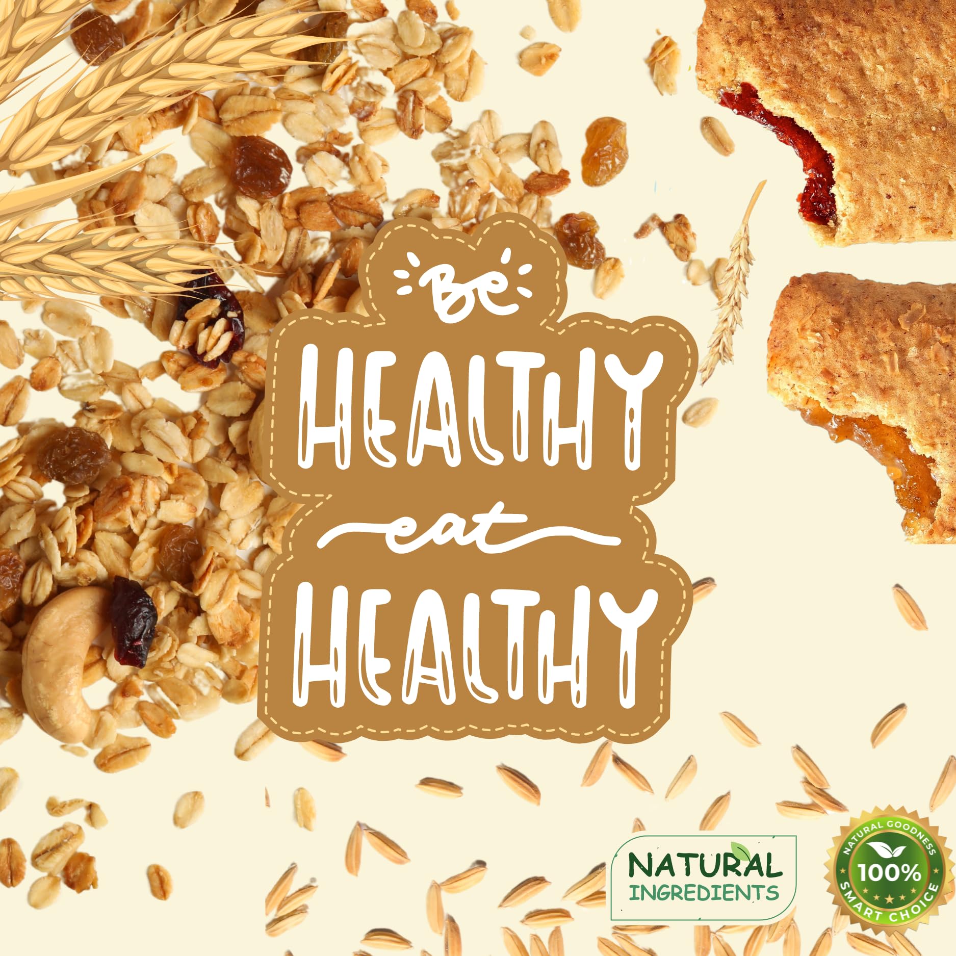 Healthy Mixed Granola Bars Variety Pack - 32 Count Assorted Fig, Oat, Nut & Fruit Snack Bars for Adults & Kids | Perfect for Office Snacks, Travel Food, School Lunches & Gift Baskets
