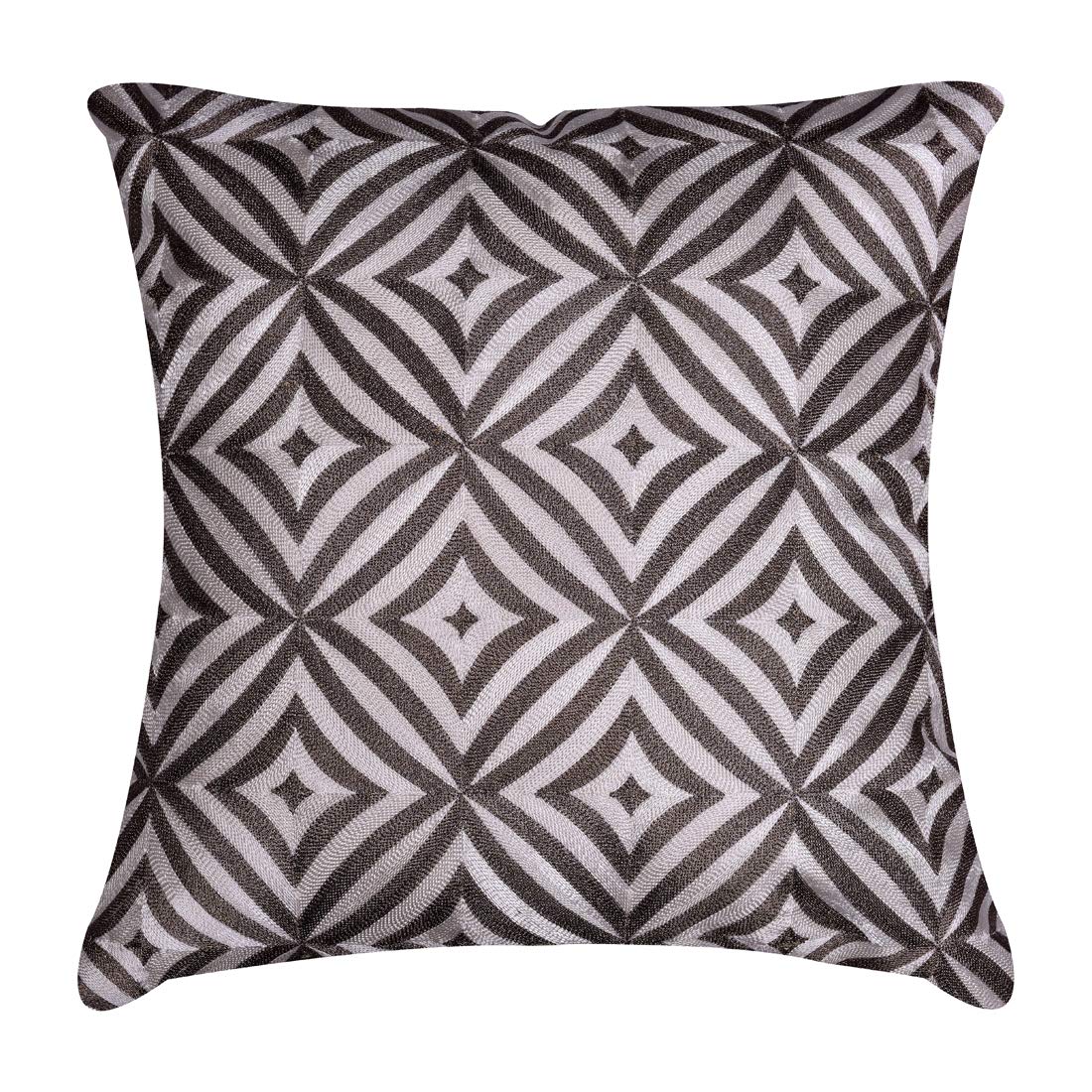 Decozen Embroidered Zipper Throw Pillow Covers 20x20 Inches - Soft Beige Brown Decorative Cushion Cases for Sofa, Couch, Bed, Living Room & Bedroom - Home & Office Decor (1 Piece) - Perfect for Cozy Reading Nooks, Accent Chairs & Guest Room Styling