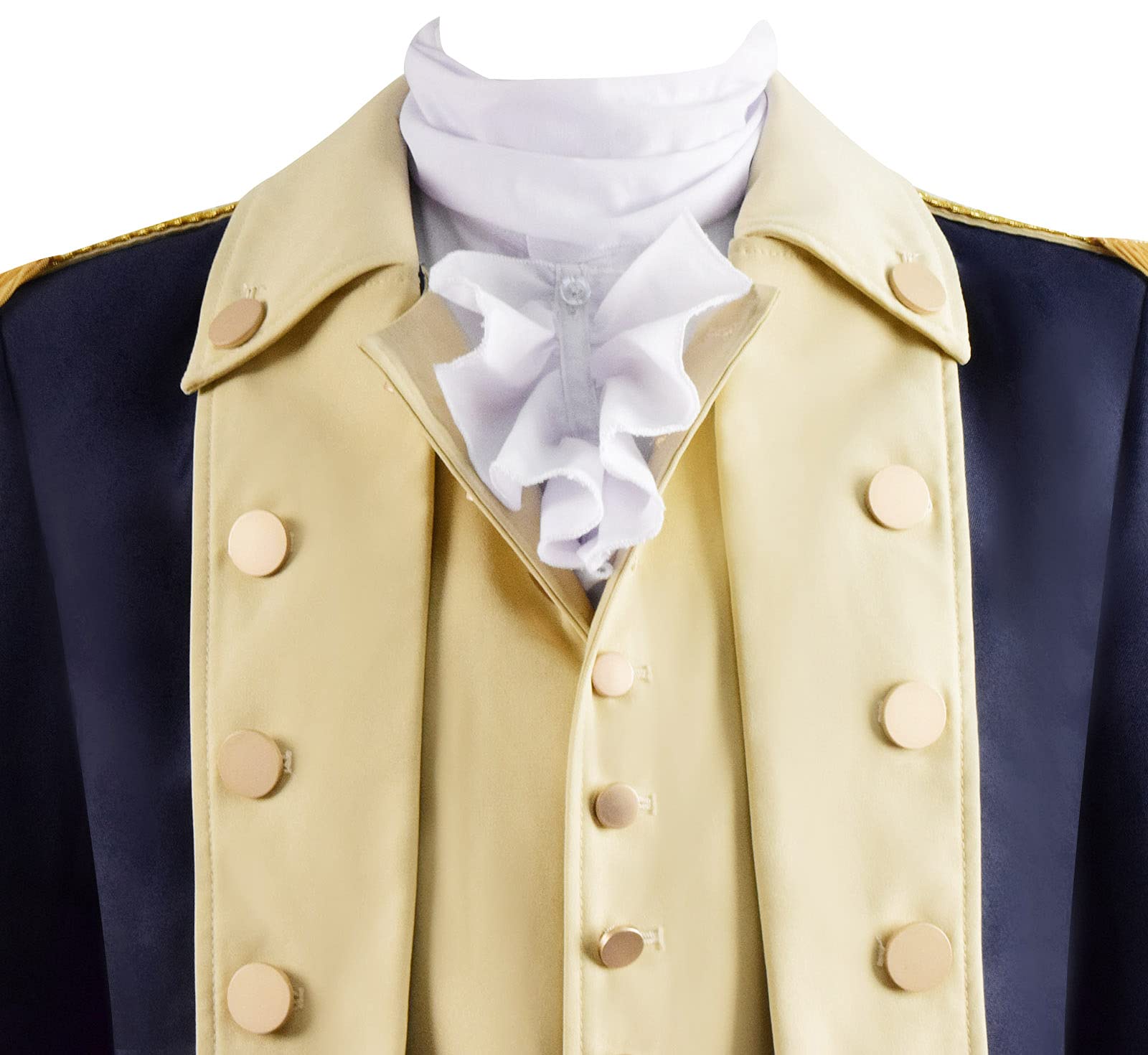 George Washington Costume for Men - Colonial Uniform Jacket, Shirt & Pants Set - Revolutionary War Outfit for Halloween, Historical Reenactment & Cosplay Events