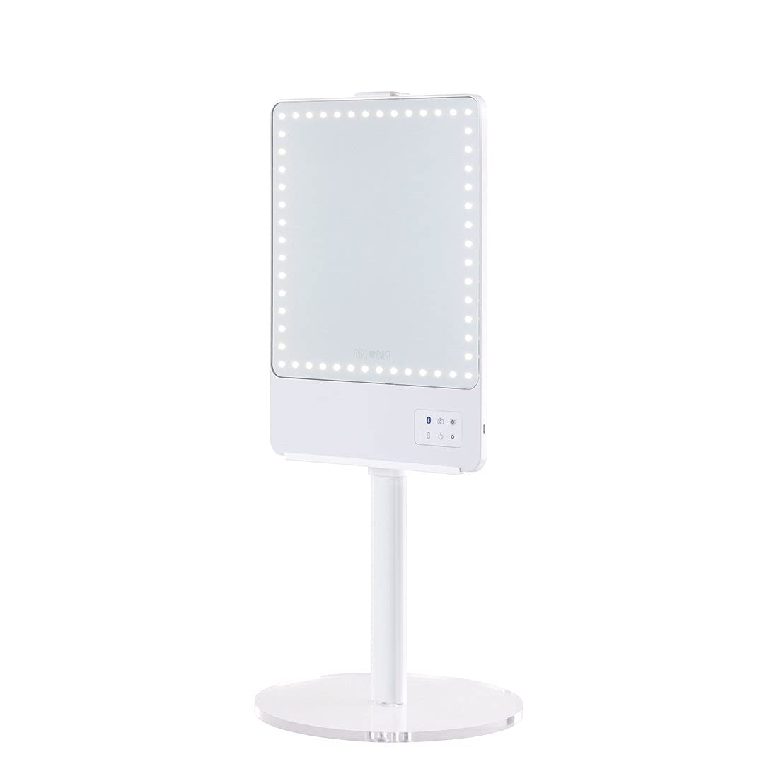 RIKI Skinny Vanity Stand - Adjustable Height Makeup Mirror Stand for RIKI Skinny Mirrors, White | Perfect for Home Dressing Room, Bedroom & Salon Makeup Station