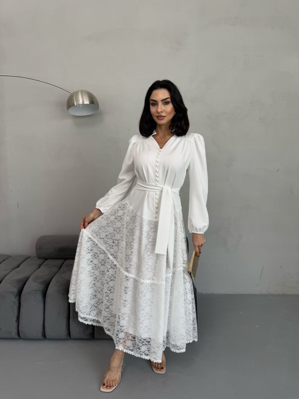 Elegant White Women's Temple Dress - Long Maxi Dress for Church, Weddings & Special Occasions | Flowy Modest Formal Attire