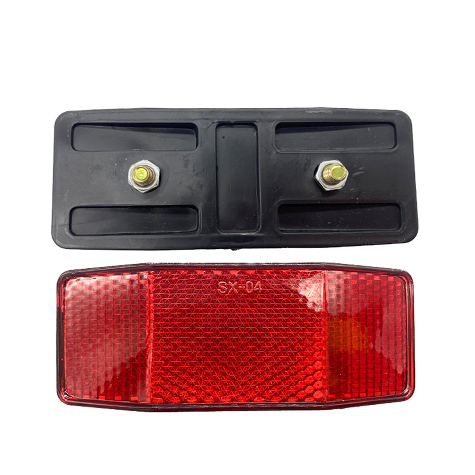 1PCS Red Bicycle Rear Rack Reflector 98x39mm - Mountain Bike Safety Accessories for Night Riding & Cycling Commuting