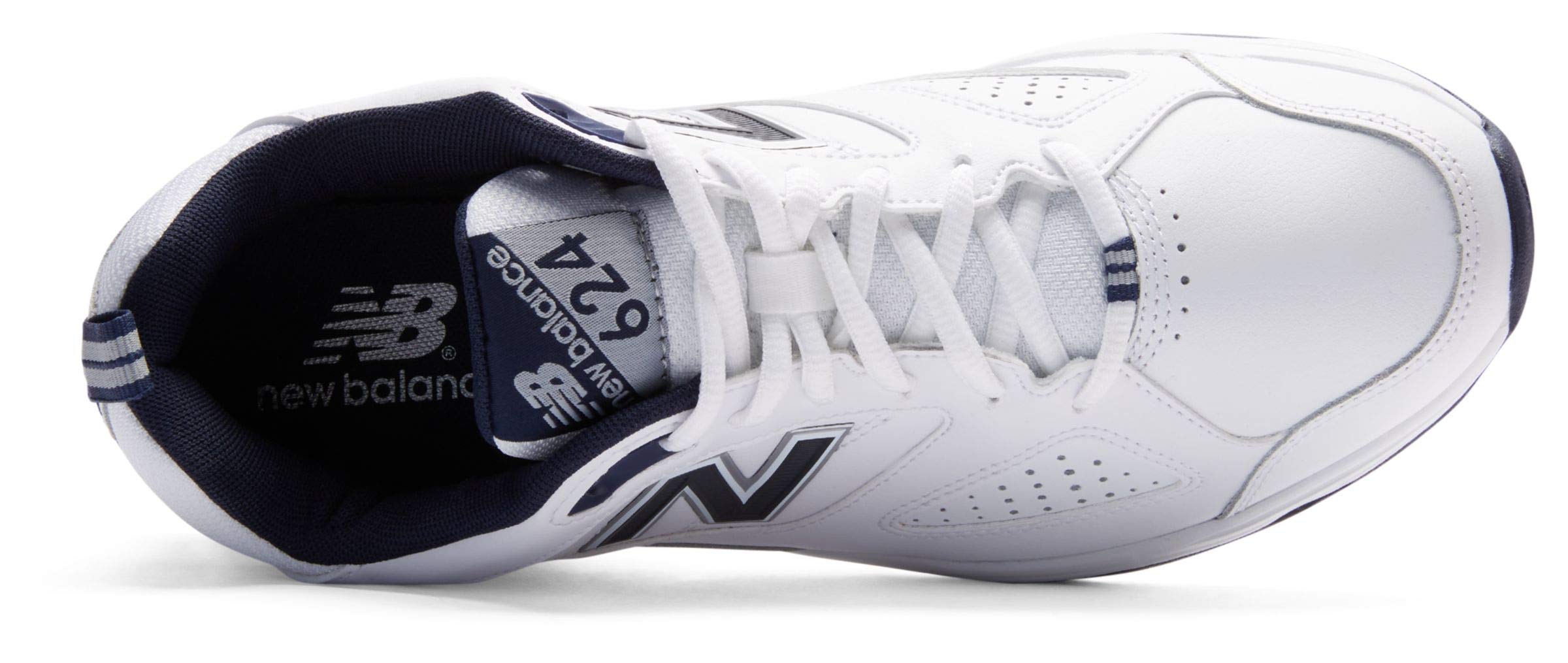 New Balance Men's 574 Classic Running Shoes - White/Navy, Size 40.5 | Lightweight Comfort Sneakers for Gym, Walking & Casual Wear