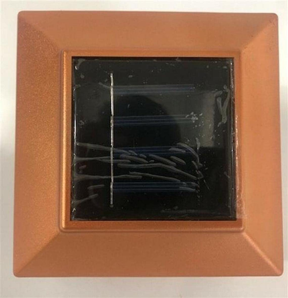 8 Pack 4x4 Solar Powered Copper Square PVC Post Cap Lights - Outdoor Fence Lighting for Garden, Patio, Deck & Pathway