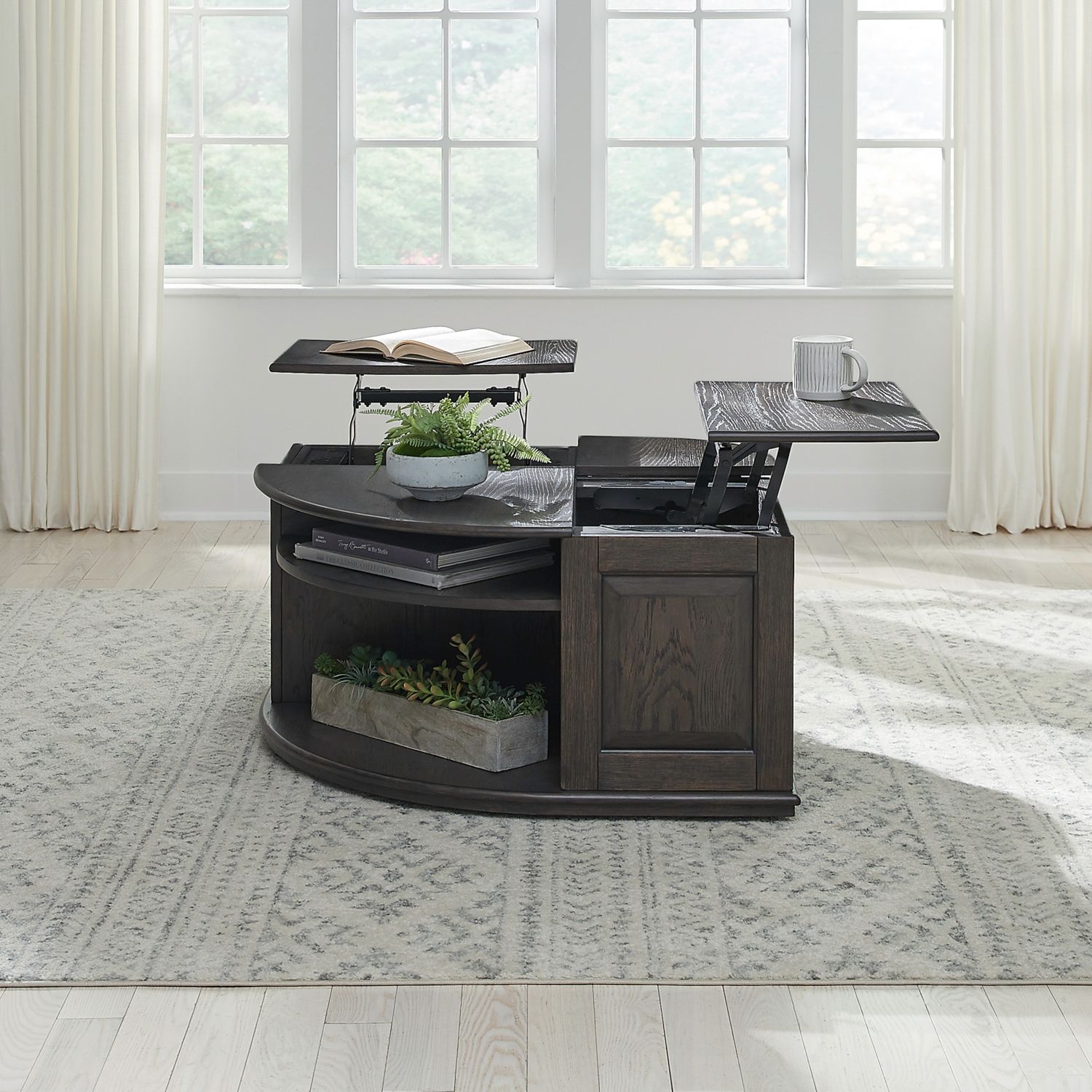 Wallace 3-Piece Lift Coffee Table Set with Matching End Tables - Modern Living Room Furniture for Small Spaces & Home Decor