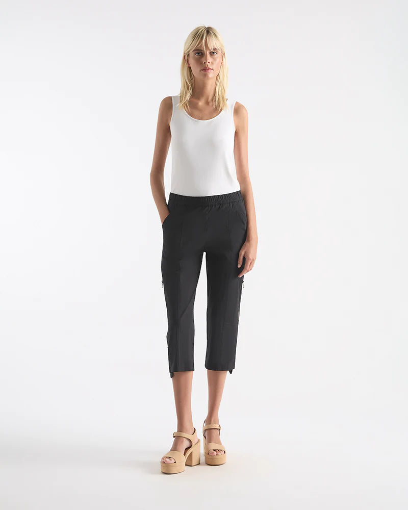 Cropped Zip Cargo Pants French Navy - Stylish & Comfortable Cargo Pants for Women, Outdoor Adventures & Casual Wear