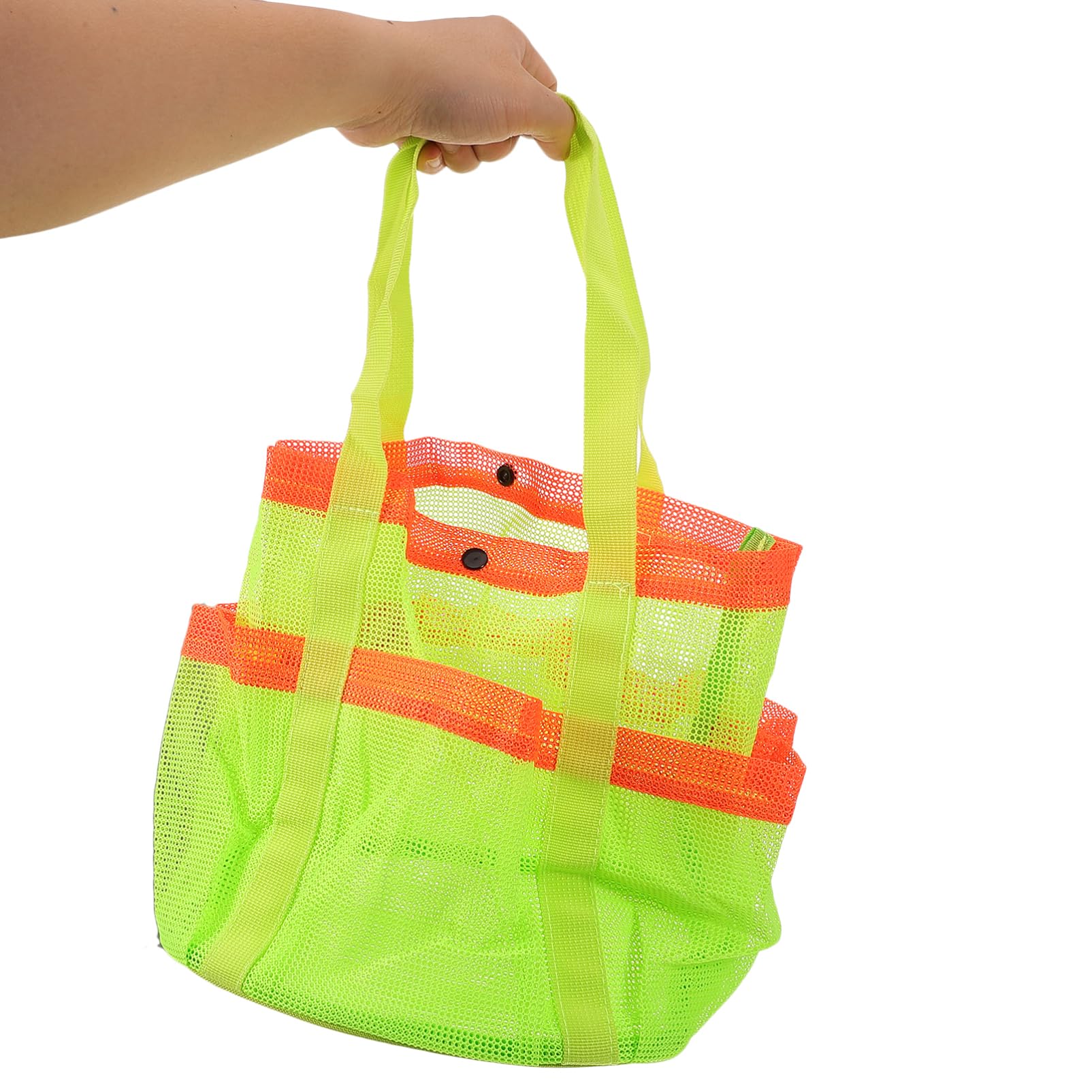 PAMINGONO Large Waterproof Beach Bag with Mesh Pockets - Lightweight Backpack for Beach, Pool, Camping & Travel - Perfect for Towels, Toys & Toiletries