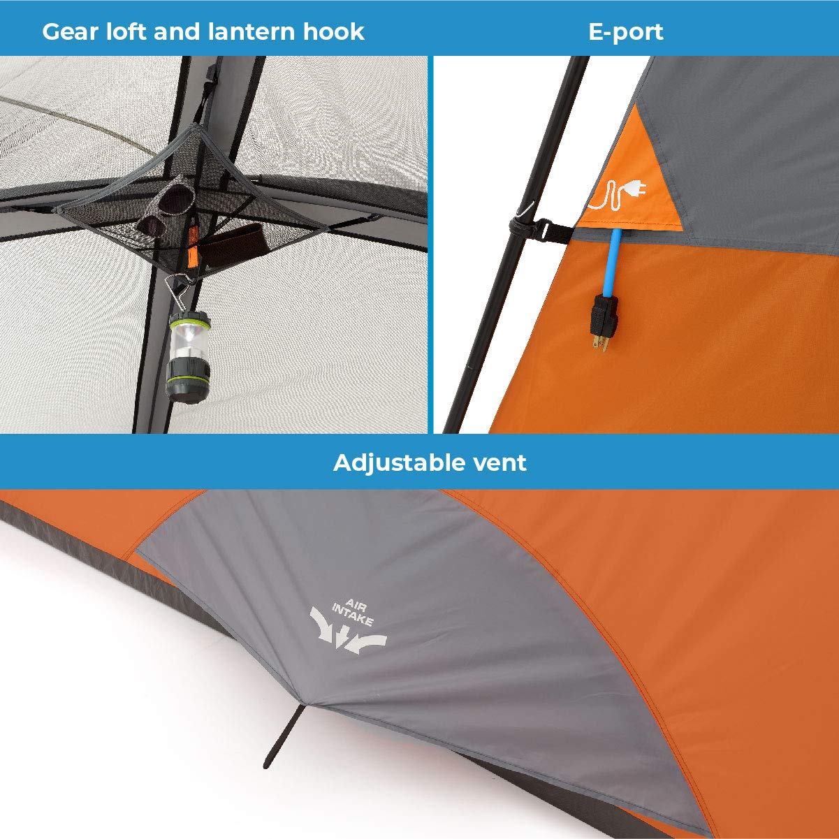 4 & 6 Person CORE Cabin Tent - Lightweight Portable Camping Tent with Carry Bag & Gear Loft Organizer | Perfect for Family Camping, Backpacking & Outdoor Adventures | Weather-Resistant for Car Camping & Music Festivals