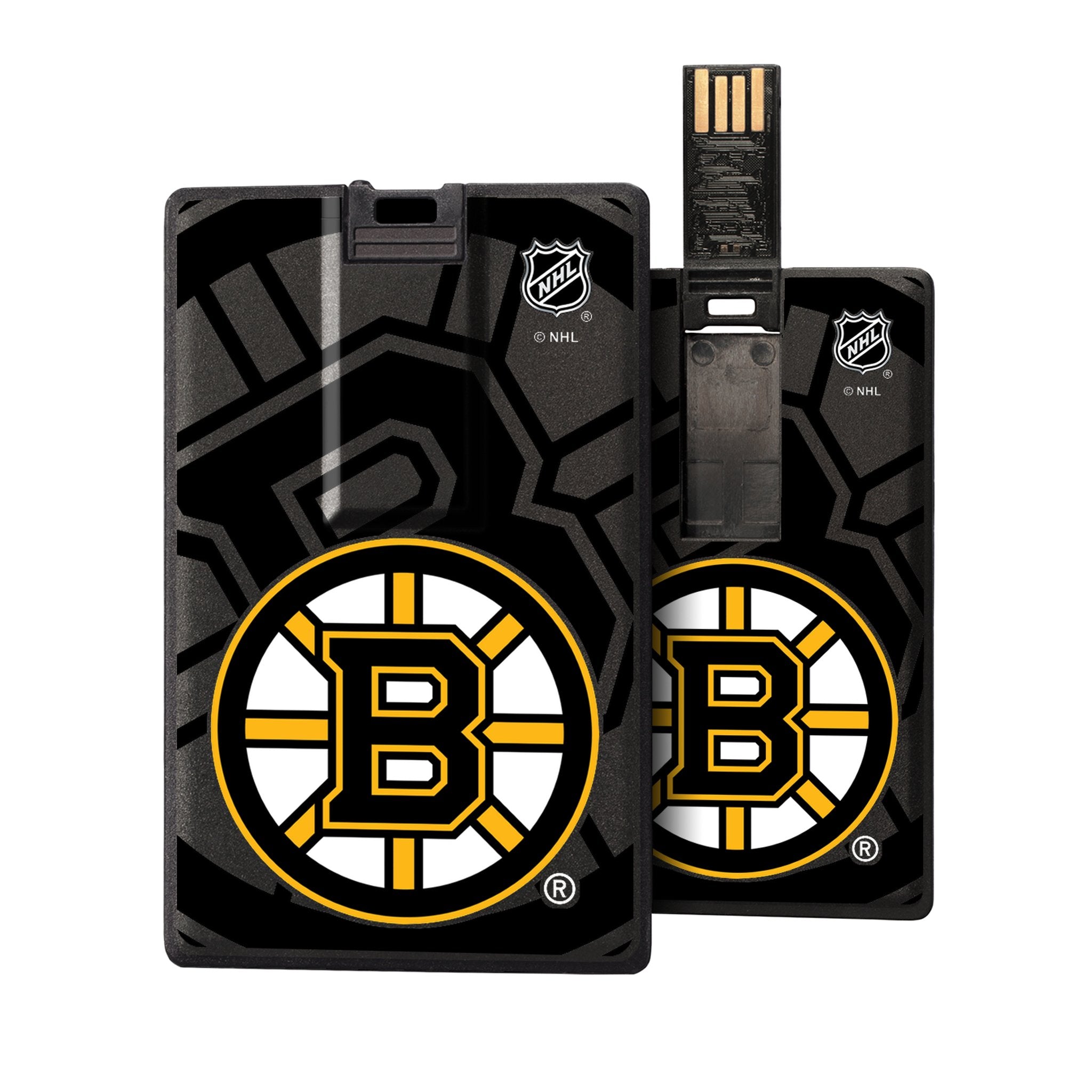 Boston Bruins Monocolor Tilt Credit Card USB Flash Drive 32GB - Portable Storage for Fans, Office & Travel | Bruins NHL Memorabilia Gift Idea
