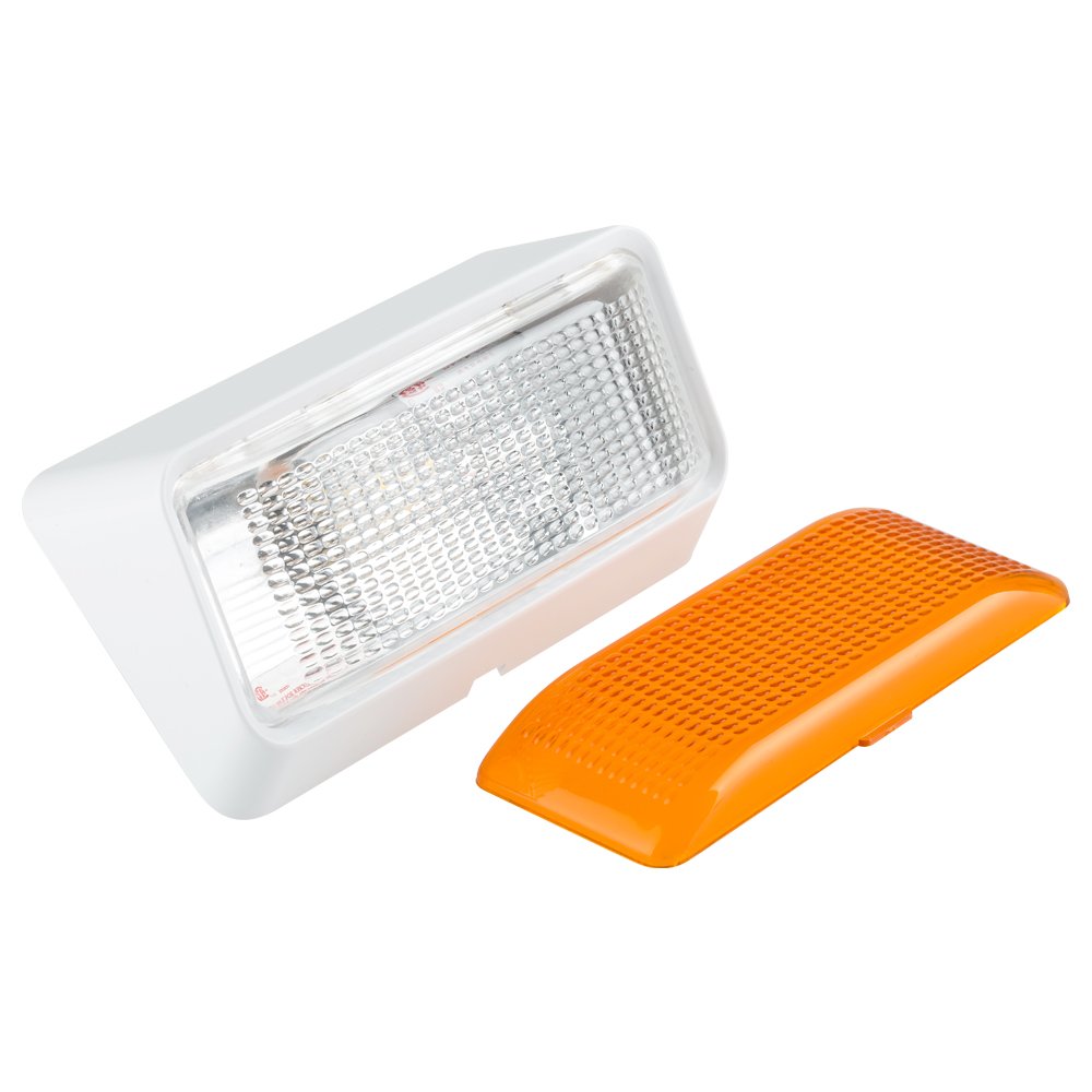 Lumitronics RV 12V LED Outdoor Porch Light - Waterproof Utility Lighting Fixture with Clear & Amber Lenses for Campers, Trailers, Boats - Perfect for Nighttime Safety & Outdoor Adventures
