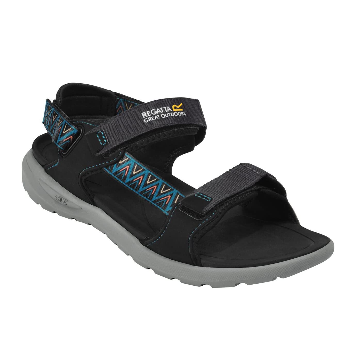 Regatta Men's Marine Web Sandals - Comfortable Water Shoes for Beach, Pool & Outdoor Activities - Size 11 - Ash/Blue Color