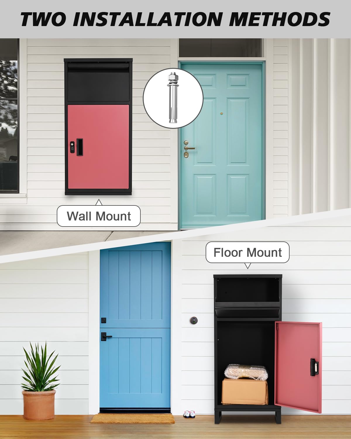 Secure Anti-Theft Waterproof Outdoor Package Delivery Box - Large Lockable Parcel Drop Box for Porch & Curbside | Perfect for Home, Apartment & Business Deliveries