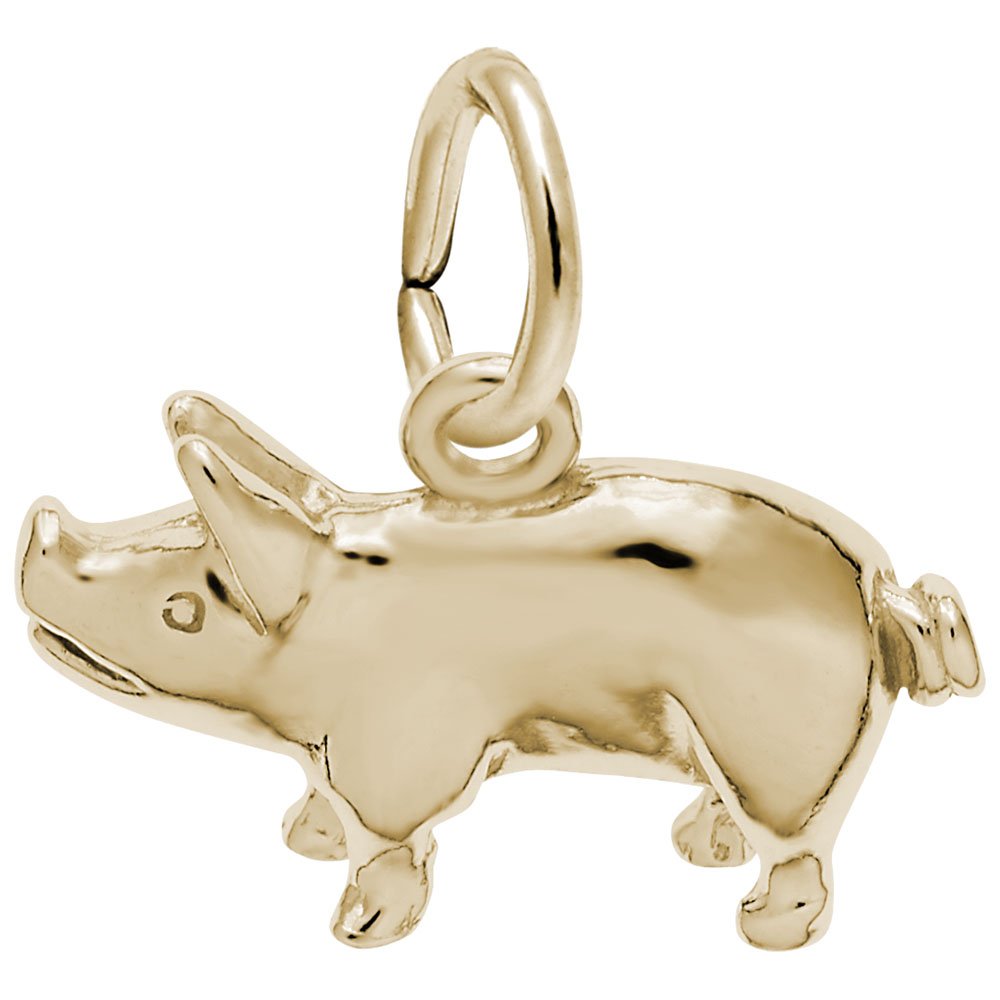Pig Charm for Jewelry Making - Cute Animal Charms for Bracelets & Necklaces - Perfect for DIY Crafts, Gifts, and Pandora Style Beads