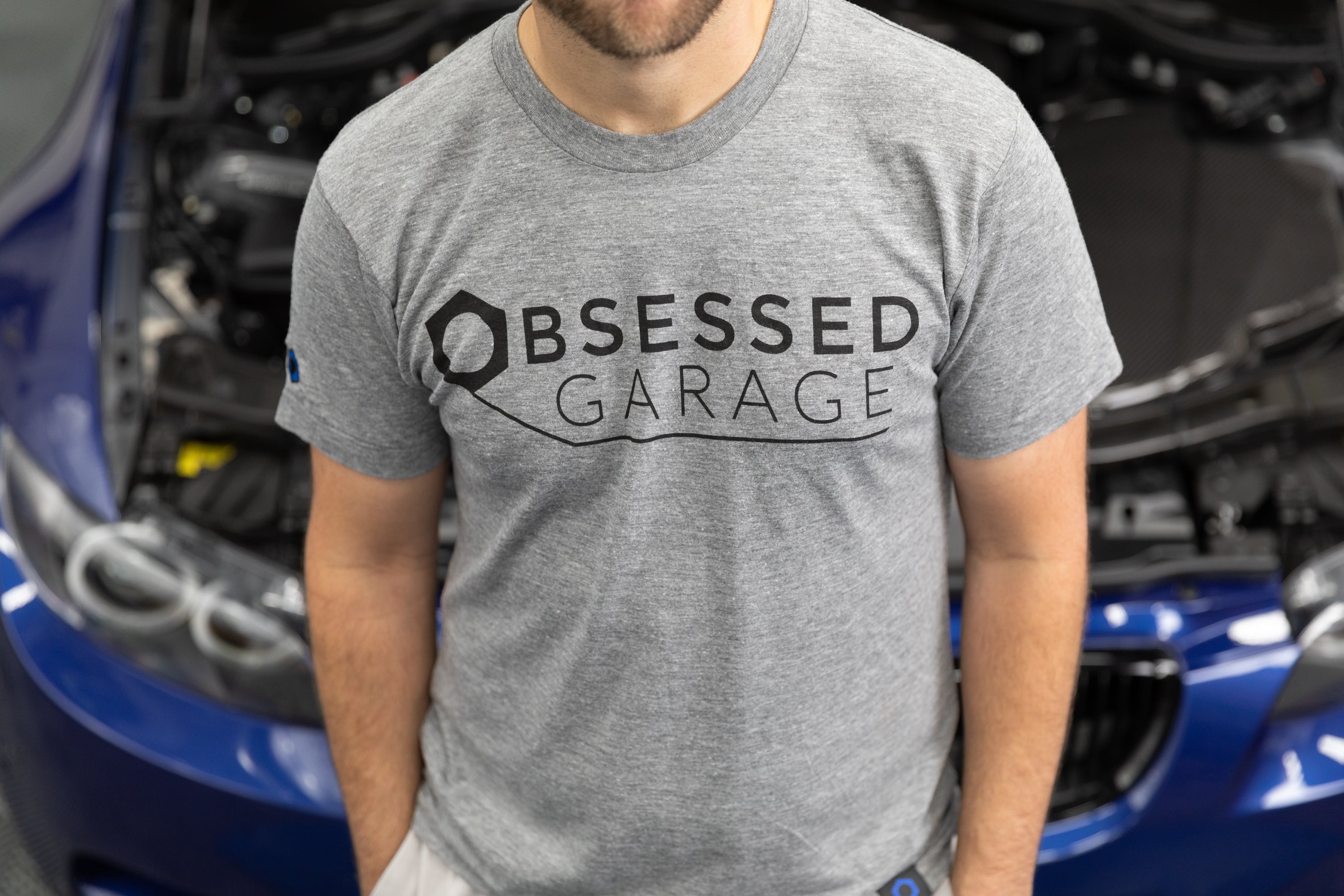 Obsessed Garage Logo T-Shirt - Premium Cotton Tee for Car Enthusiasts - Perfect for Car Shows, Meetups & Casual Wear