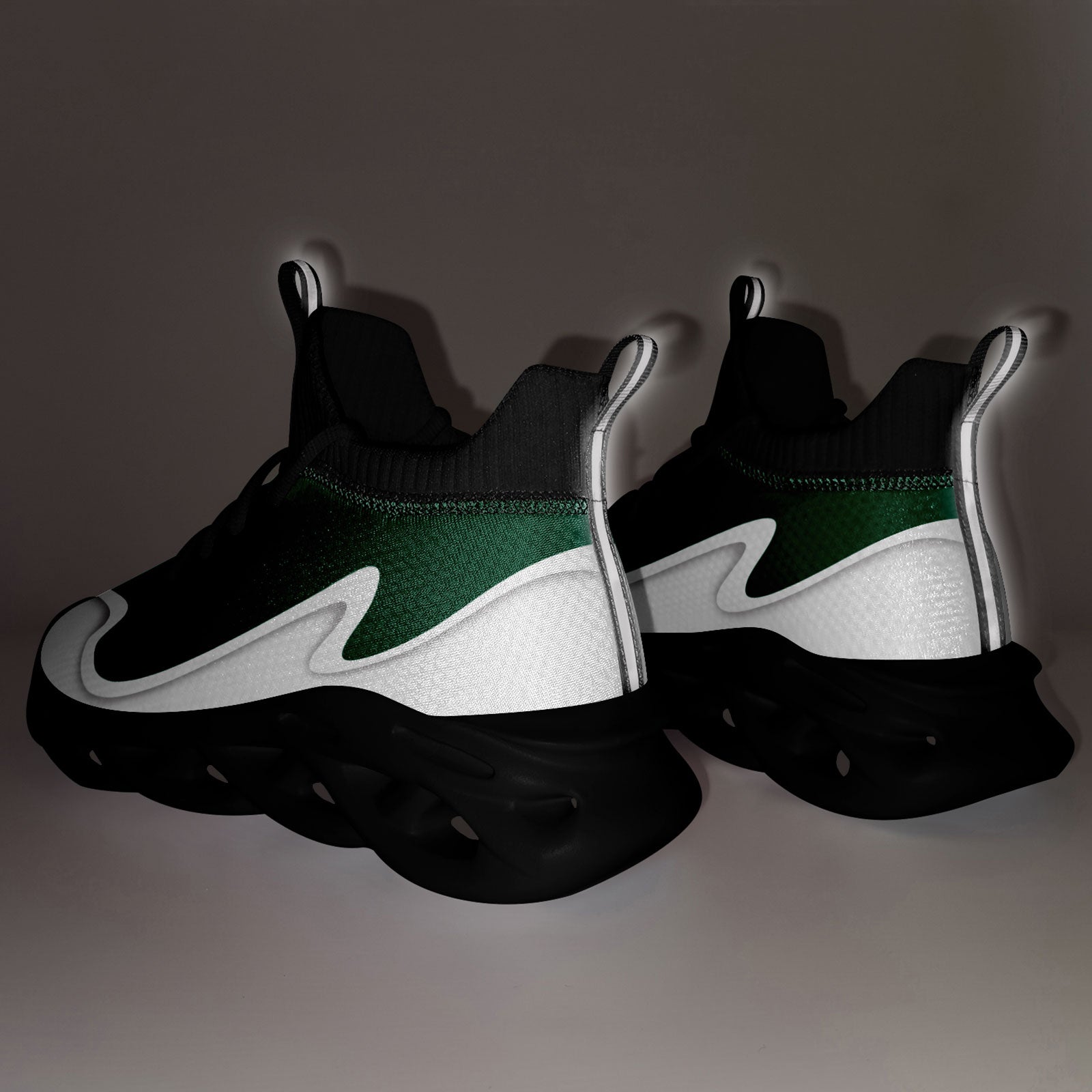 Custom Green & White Maxsoul Personalized Sneakers - Breathable Comfort Running Shoes FN030A E020011 for Men & Women | Perfect for Jogging, Gym Workouts & Casual Wear