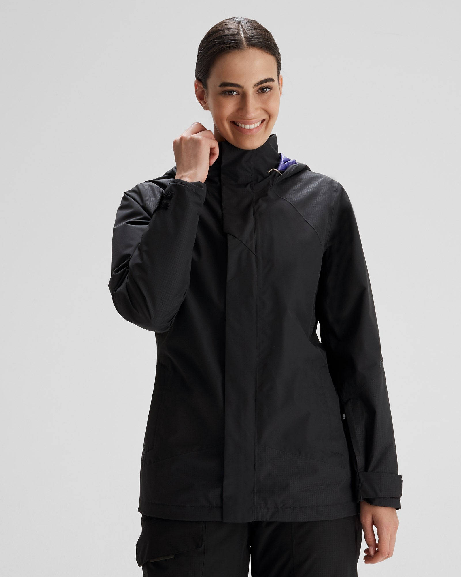 Women's 2L 3-in-1 Waterproof Snow Jacket - PWDR Days Insulated Winter Coat with Hood (Black Stingray/Dark Horizon) for Skiing, Snowboarding & Cold Weather Outdoor Activities