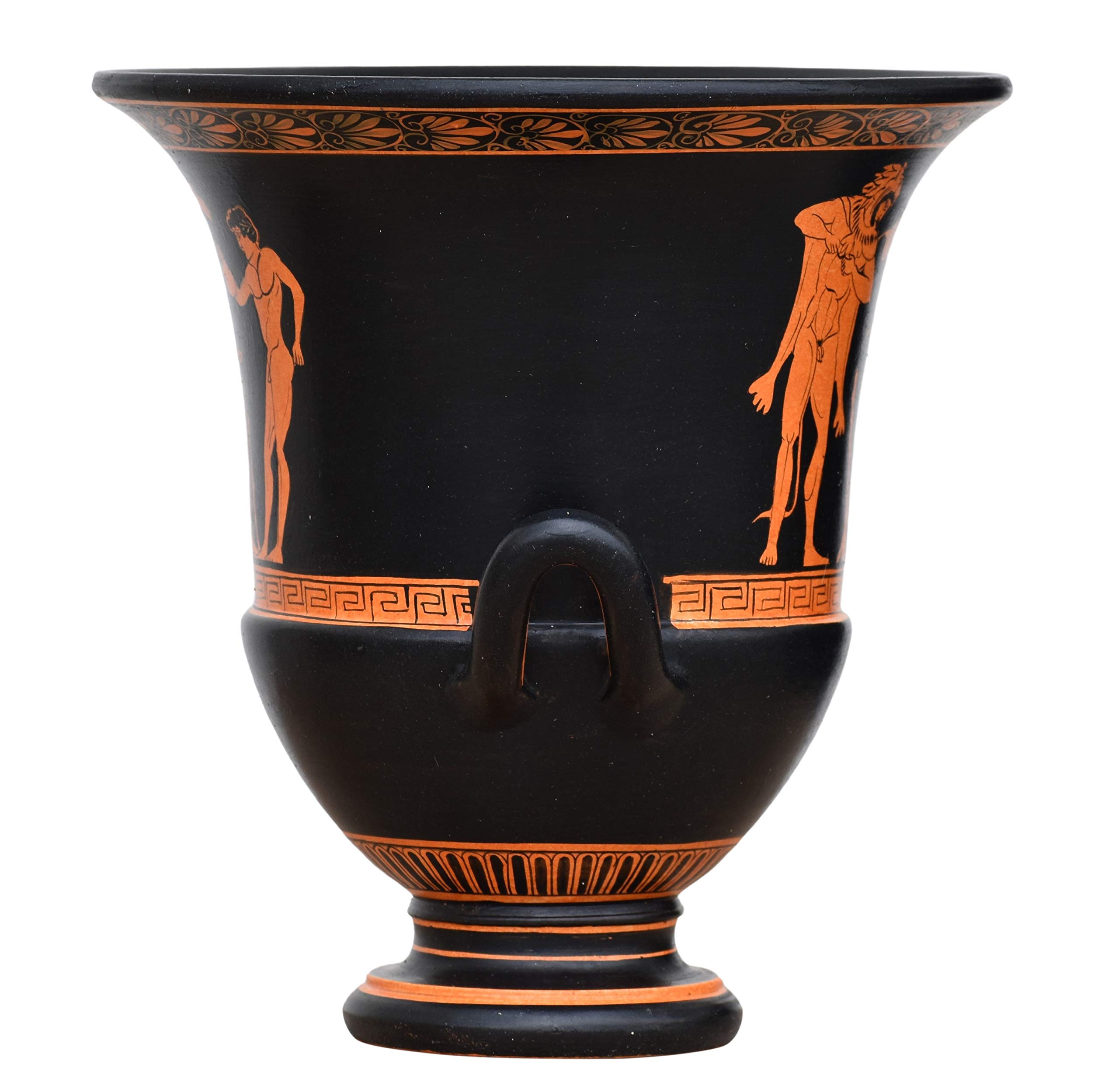 Ancient Greek Pottery Vase - God Zeus & Ganymedes Mythology Art, Handmade Ceramic Vase for Home Decor, Wedding Gift & Greek Mythology Collection
